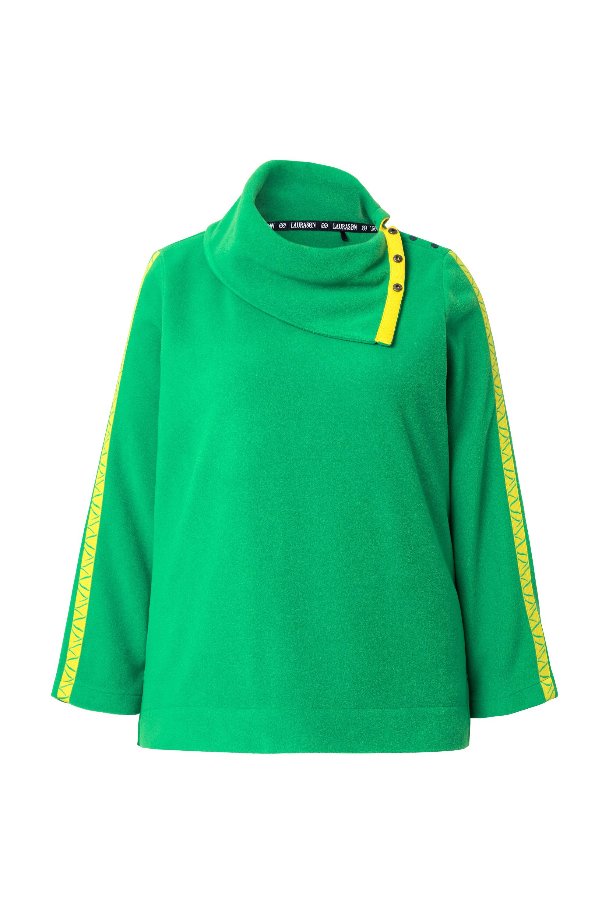 Laurasøn Sweatshirt Fleece Sweatshirt großer Kragen Langarm günstig online kaufen