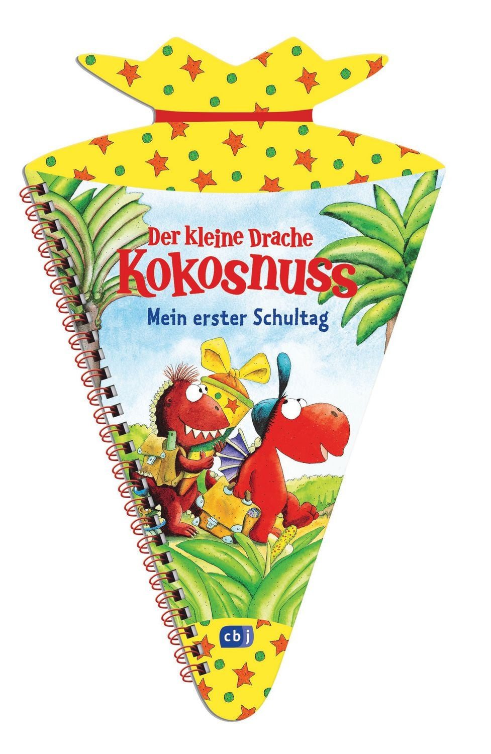 Der kleine Drache Kokosnuss – Mein erster Schultag / Ingo Siegner, Das perfekte Geschenkbuch in Form einer Schultüte gestanzt. Mit Seiten zum Eintragen