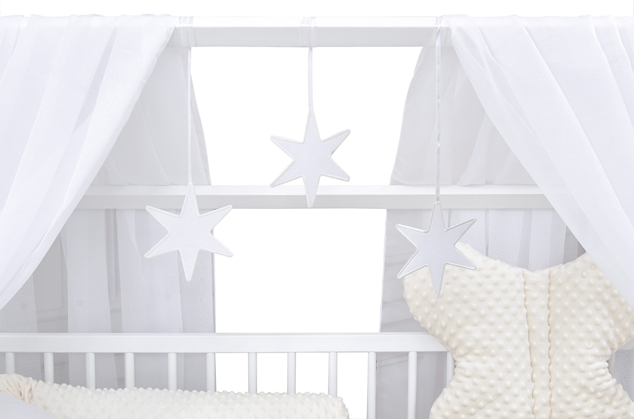 Baby-Delux Komplettbett Hausbett Babybett Schublade Schutzgitter Beißschienen Komplettset, 11-tlg., Kinderbett 60x120 cm weiß, Bettset verschiedene Designs