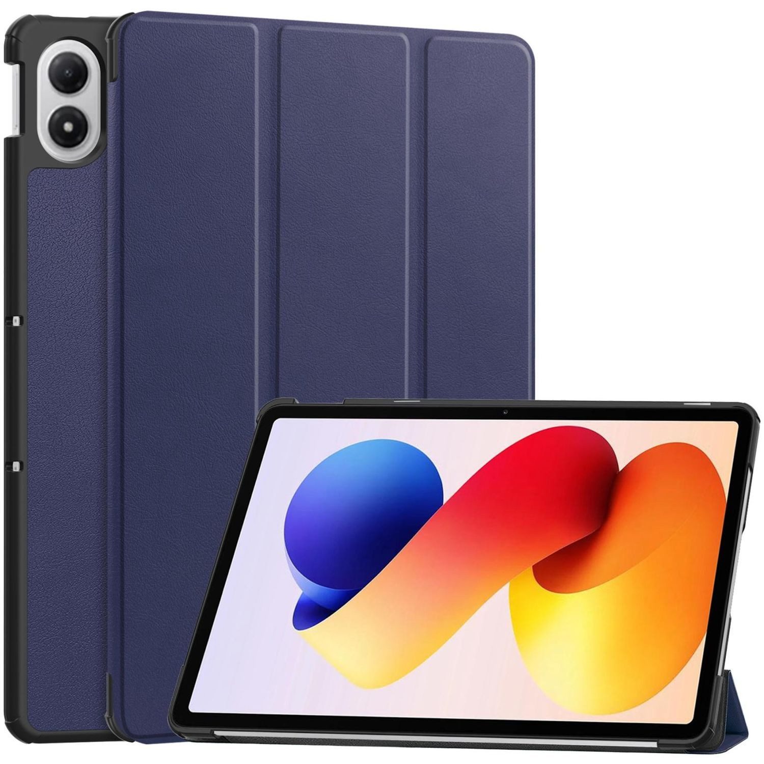 Wigento Tablet-Hülle Für Xiaomi Redmi Pad 2 Pro 12.1" 3folt Wake UP Tasche Hülle D- Blau, 3-Fach Halterung, Kratzfest, Leicht