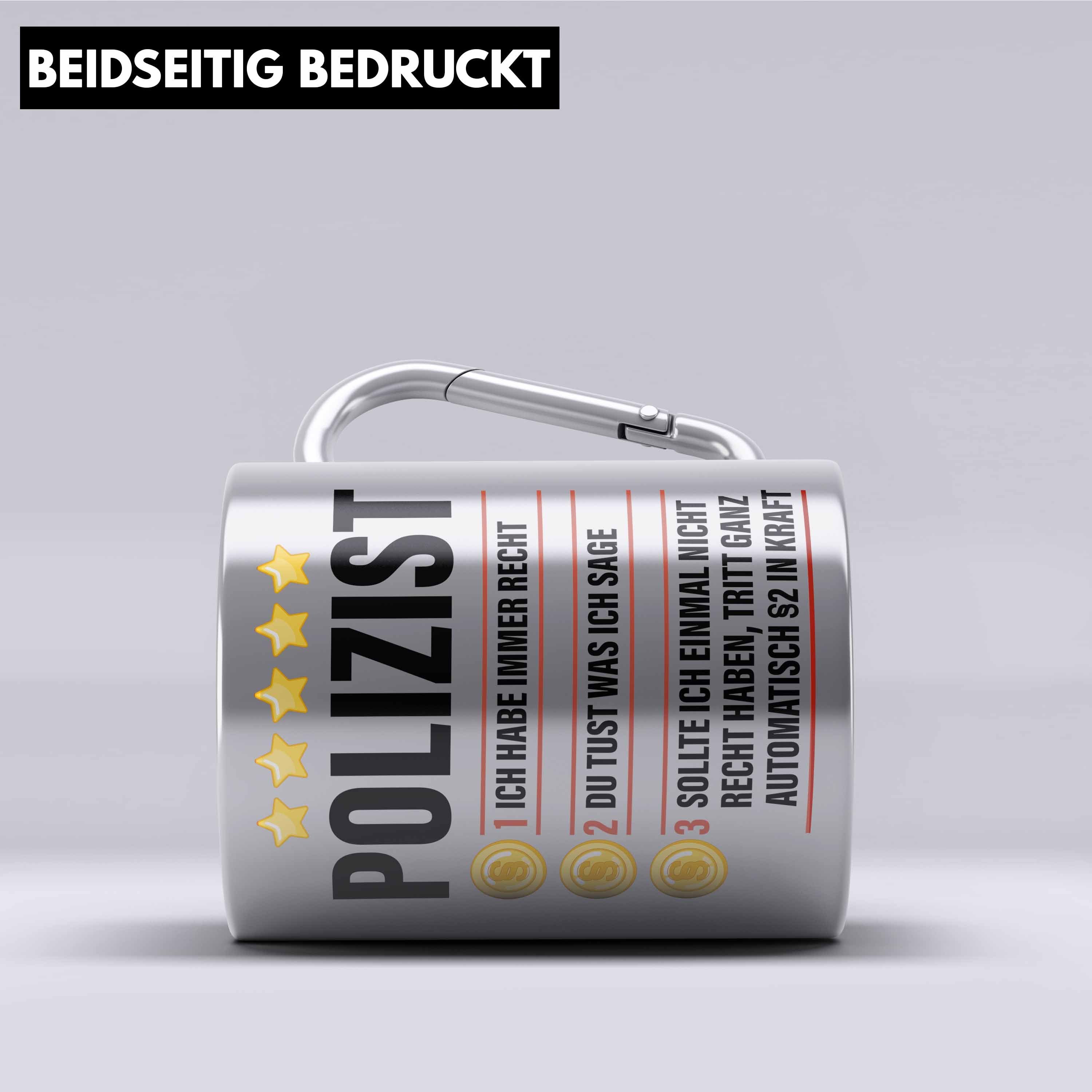 Trendation Thermotasse Polizist Geschenk Edelstahl Tasse mit Spruch Geschenke Polizei Männer