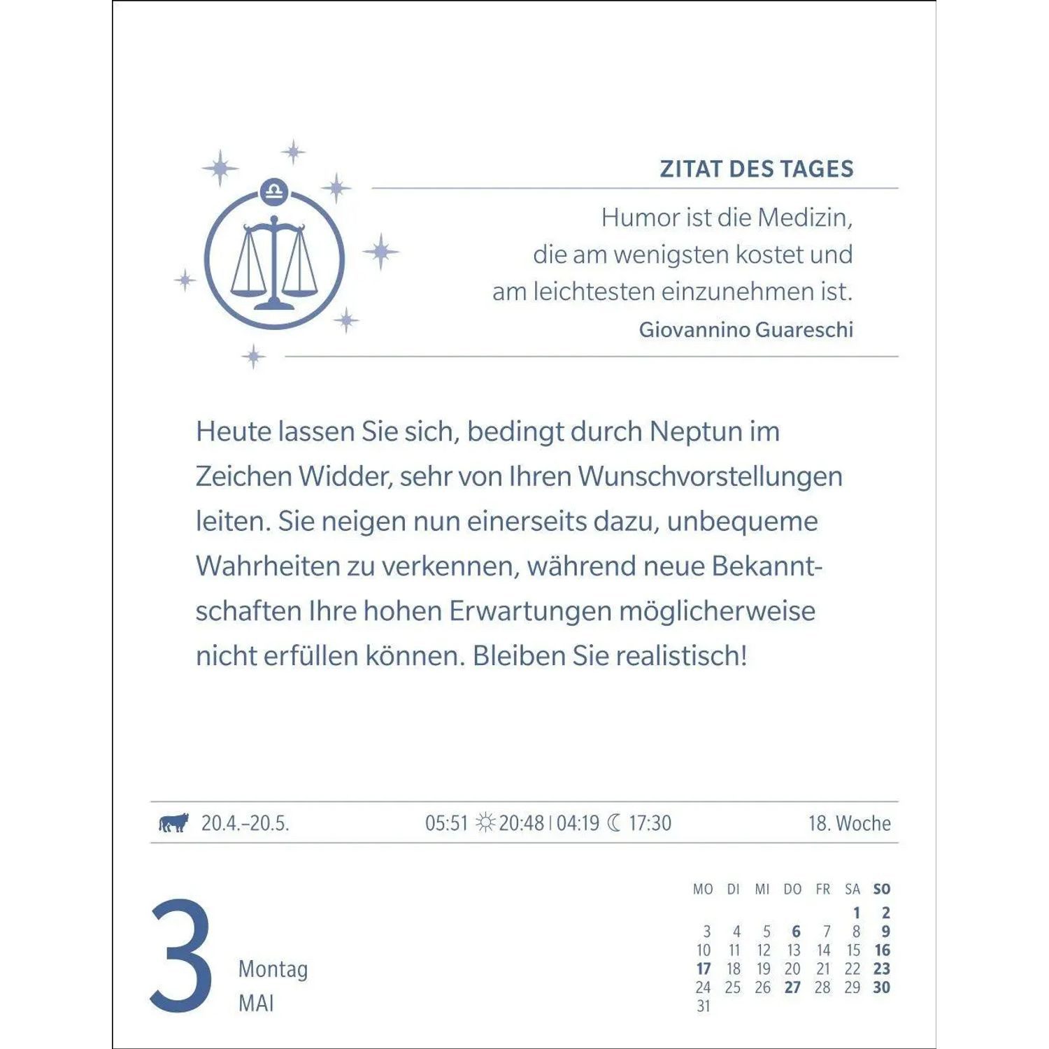 Harenberg Kalender Verlag Abreißkalender Waage Sternzeichenkalender 2027 - Tagesabreißkalender - Ihr...