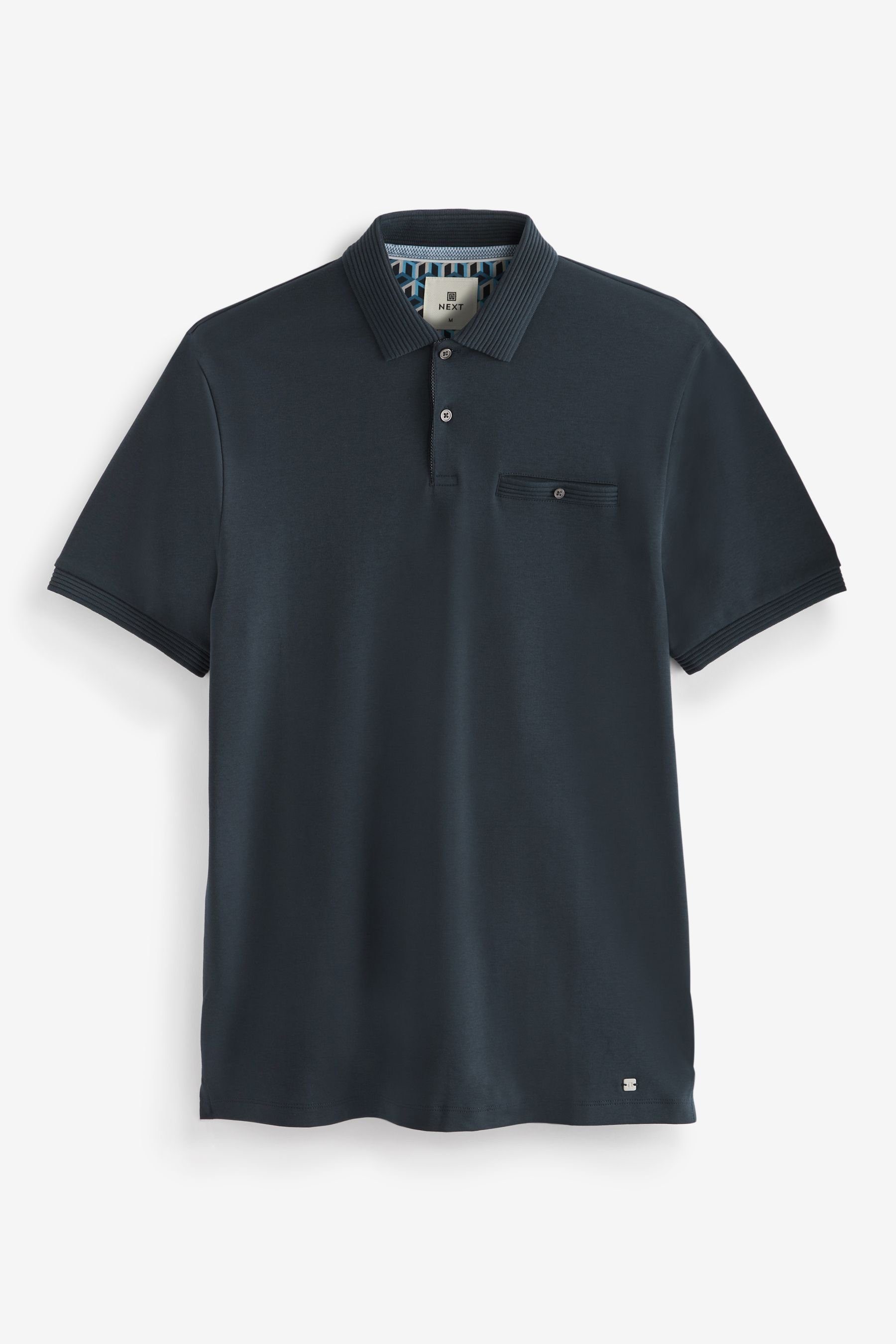 (1-tlg) Navy Next Blue Schlichtes Poloshirt Premium-Poloshirt