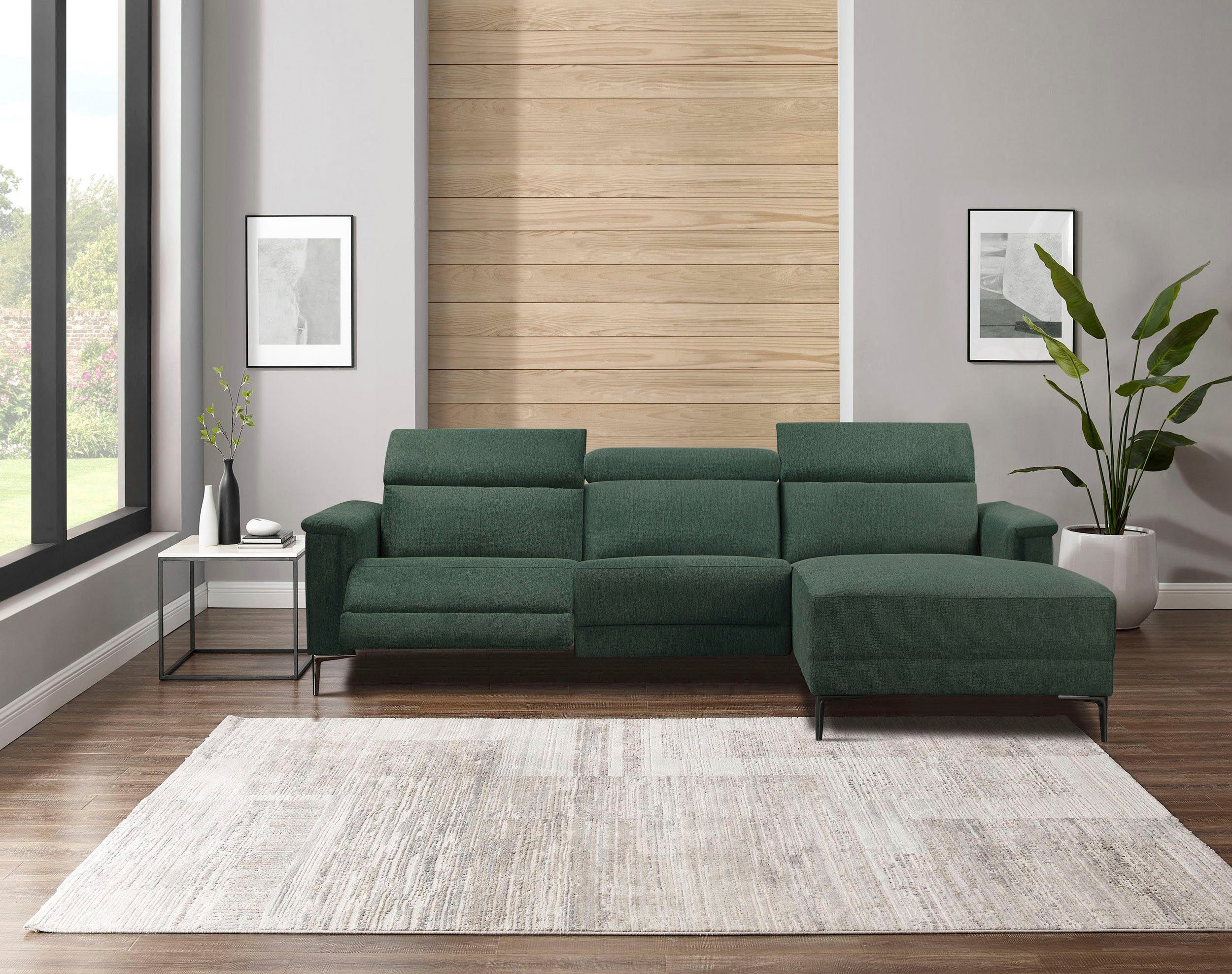 OTTO home Ecksofa LUND, L-Form, 261cm, man. o. elektr. Relaxfunktion (mit U günstig online kaufen