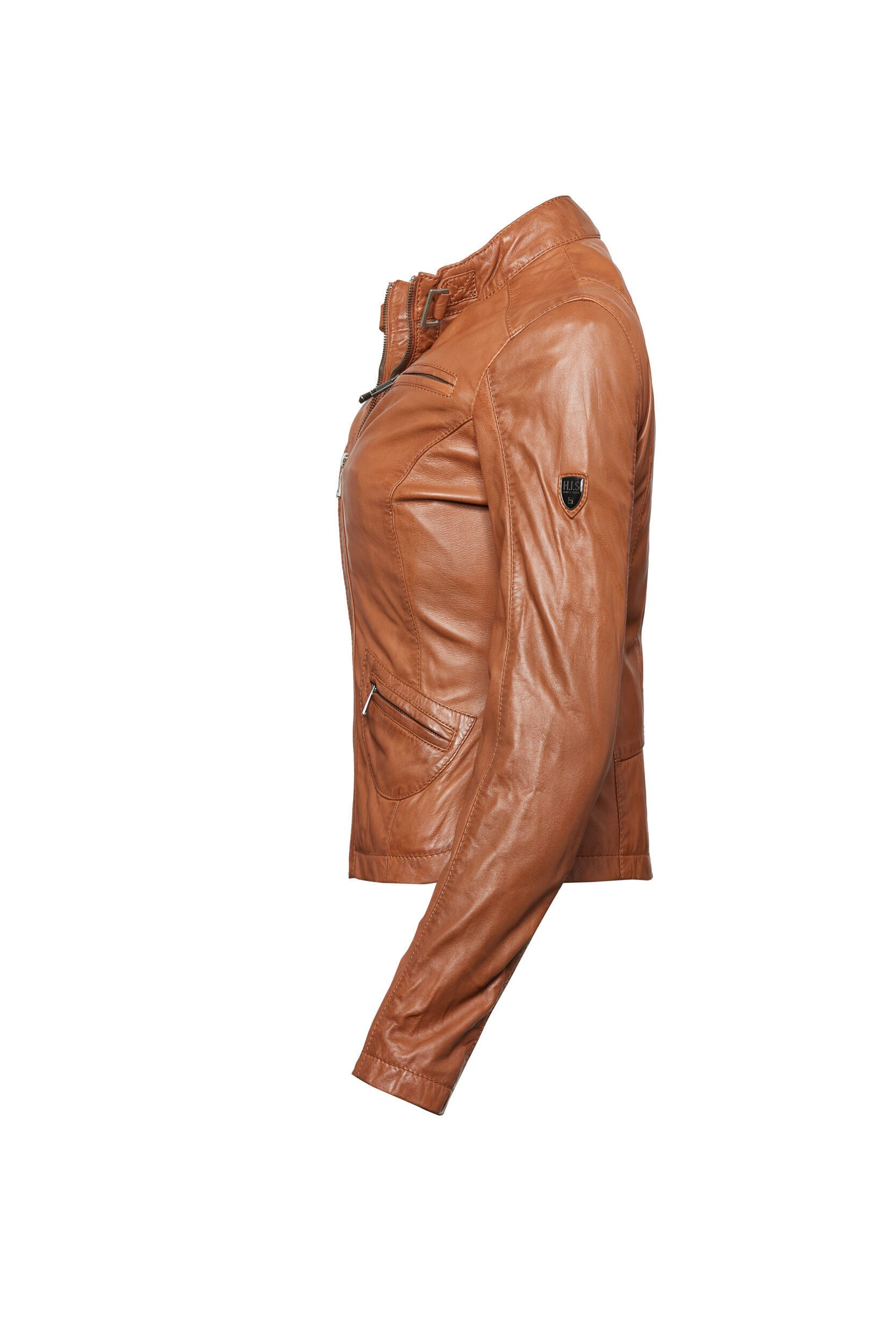 H.I.S Lederjacke (1-St) in leicht taillierter Passform