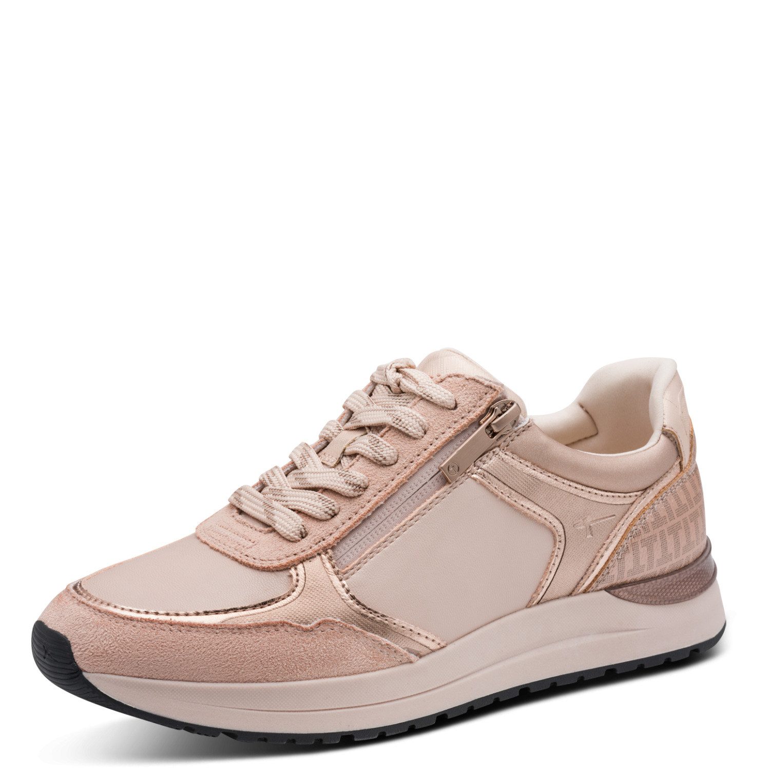 Tamaris Plateausneaker Freizeitschuh, Halbschuh, Schnürer mit Kontrastbesätzen und Ziernähten