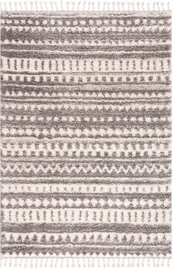 Hochflor-Teppich Pulpy 542, Carpet City, rechteckig, Höhe: 30 mm, besonders weich, mit Fransen, Ethno Look