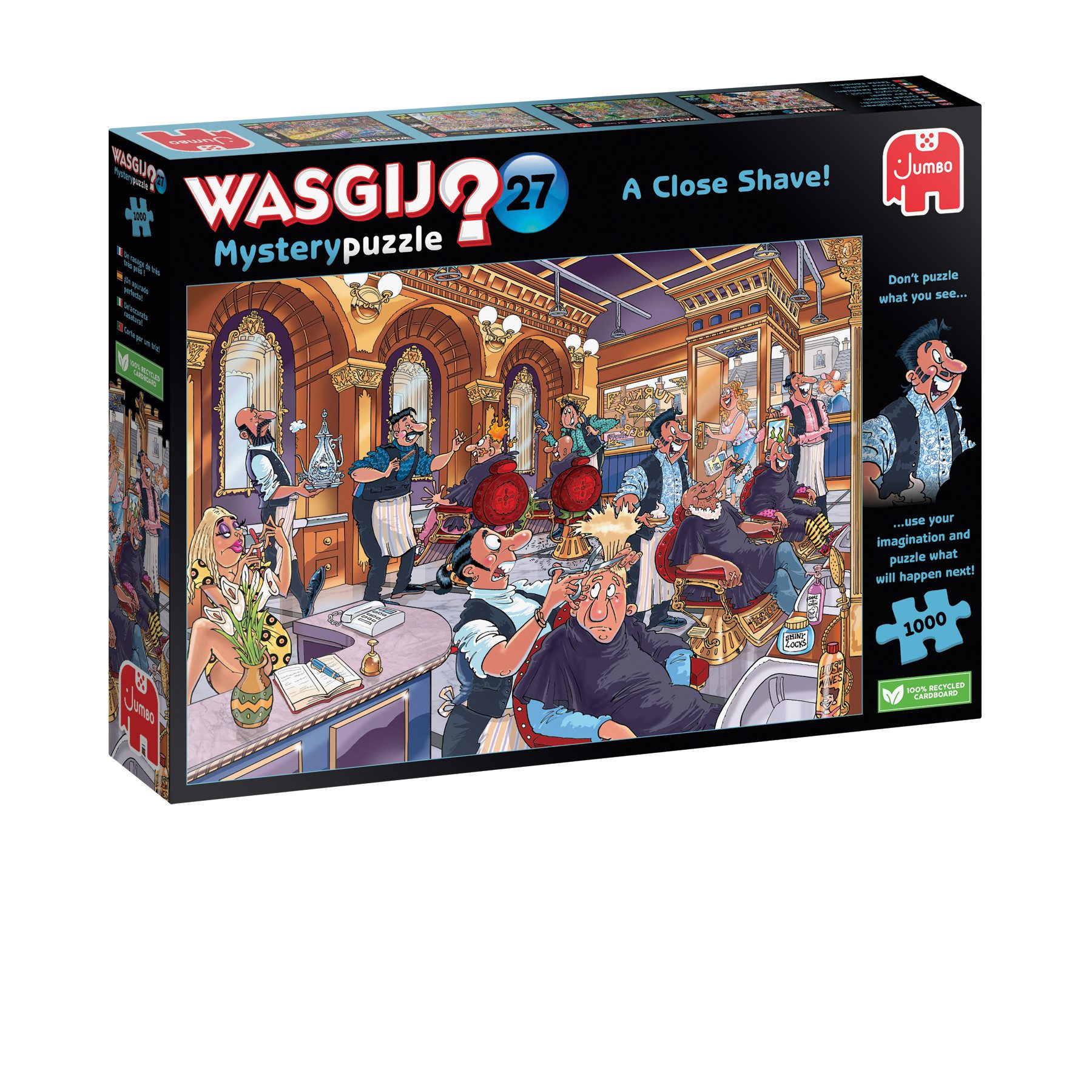 Jumbo Spiele Puzzle Wasgij Mystery 27 um Haaresbreite 1000 Teile Puzzle, 1000 Puzzleteile, Made in Europe