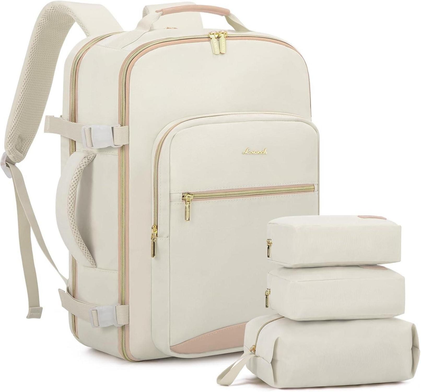 LuxusKollektion Kofferrucksack Handgepäck Rucksack 40L Flugzeug Damen Reiserucksack Wasserdicht 17