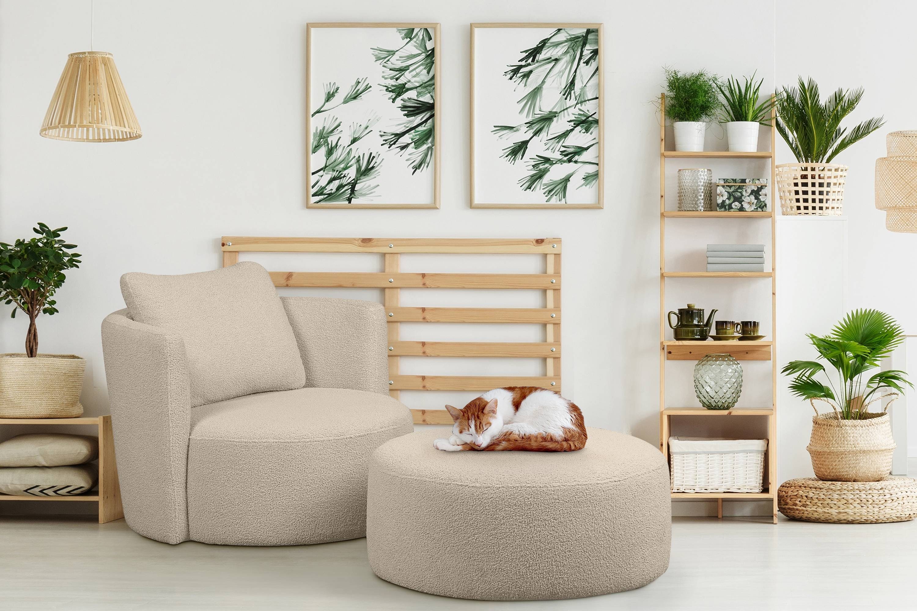 KONSIMO® Drehsessel Loungesessel RAGGI, mit 360° günstig online kaufen