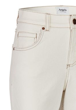 ANGELS Straight-Jeans Jeans Cici mit Kontrastnähten mit Label-Applikationen