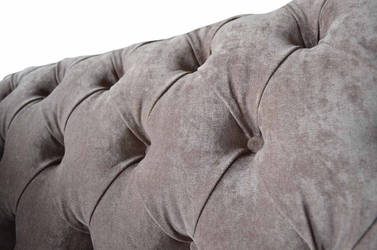 JVmoebel Chesterfield-Sessel, Klassisch Couch Wohnzimmer Textil Design Chesterfield Sessel