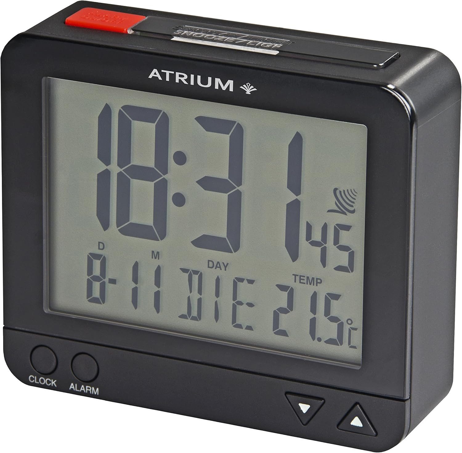 Atrium Funkwecker A760 Snooze Licht Datum Temperaturanzeige Digitalwecker Schlafzimmer