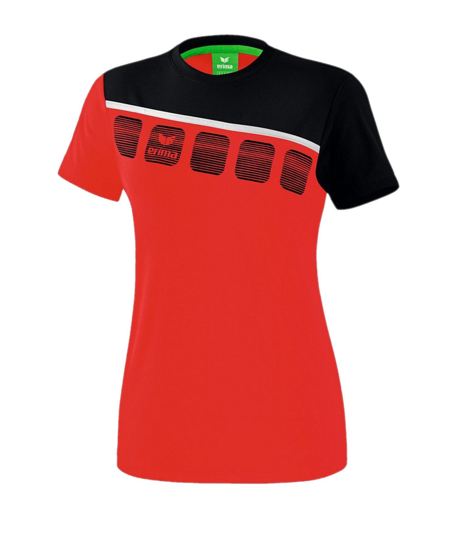 Erima T-Shirt 5-C T-Shirt Damen default RotSchwarzWeiss