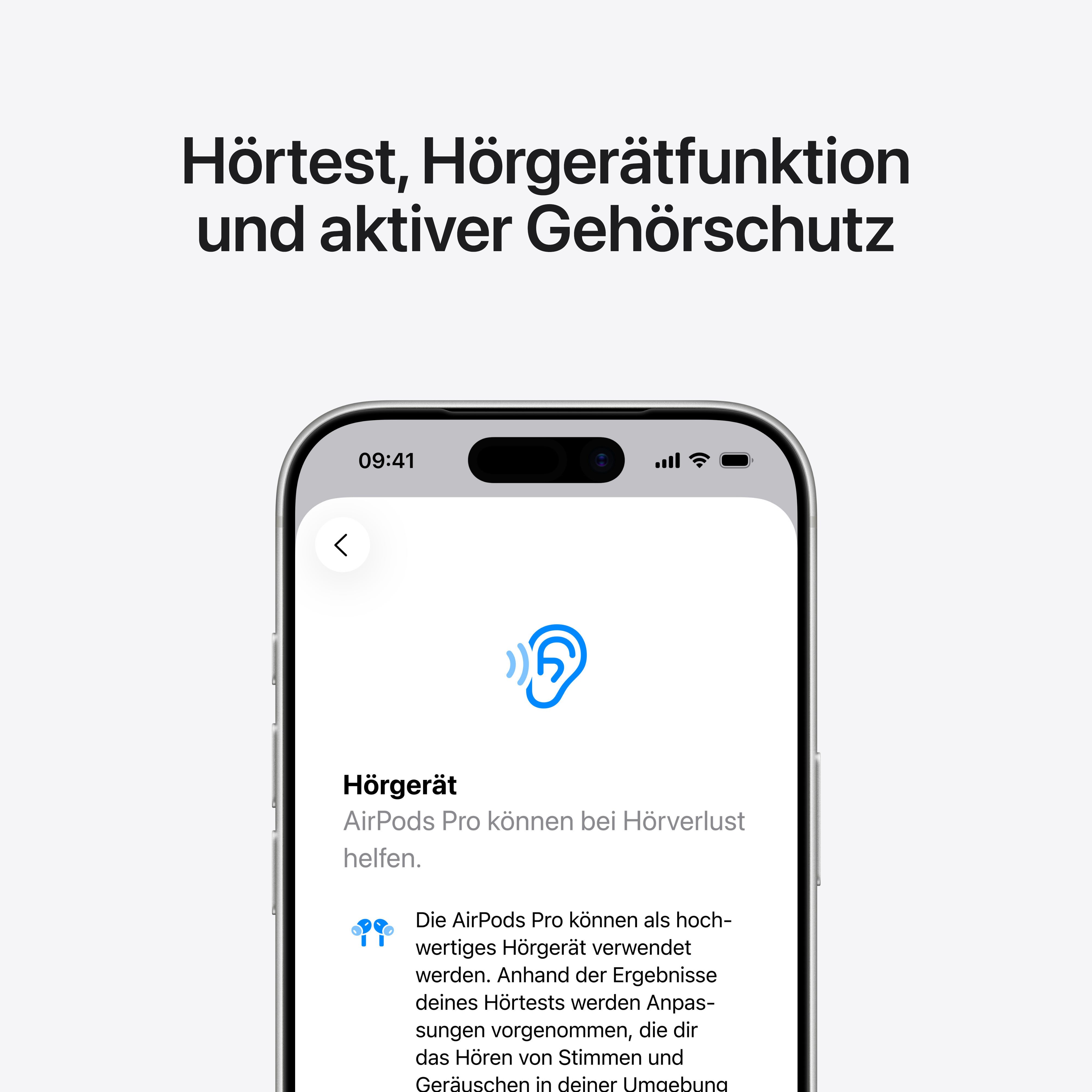 Apple AirPods Pro 3 wireless In-Ear-Kopfhörer (Active Noise Cancelling (ANC), Transparenzmodus, True Wireless, kompatibel mit Siri, Siri, Bluetooth) – Bild 5 von 5