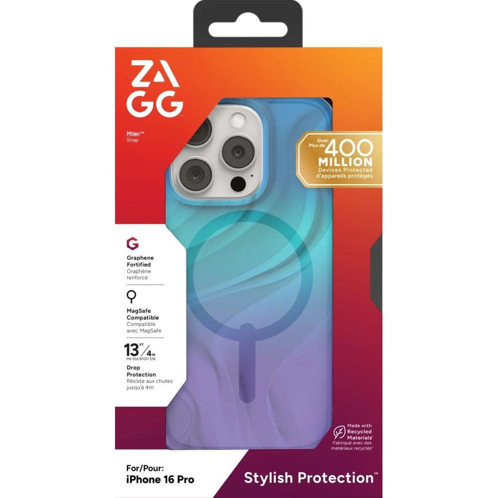 ZAGG Handyhülle ZAGG Case für Apple iPhone 16 Pro Milan Snap aurora