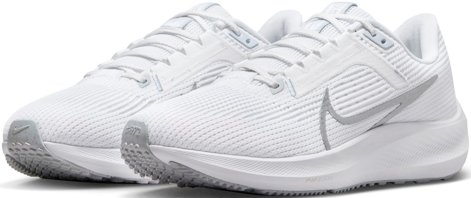 Nike AIR ZOOM PEGASUS 40 Laufschuh weiß-silber