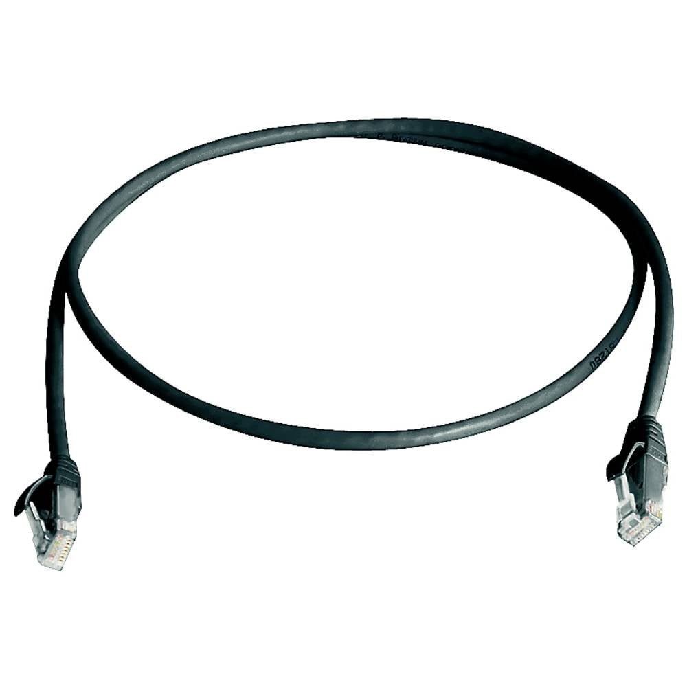 Telegärtner RJ45 Netzwerkkabel, Patchkabel CAT 6 5.0 m Schwarz Flammwidrig, mit LAN-Kabel
