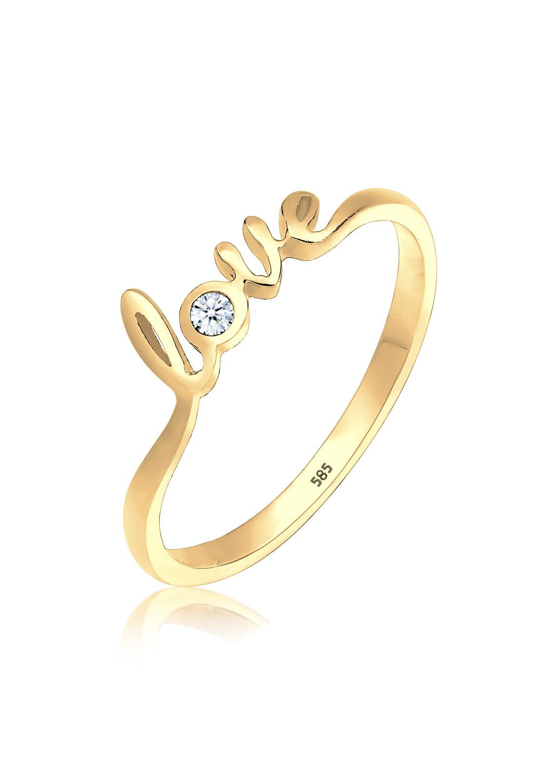 Elli DIAMONDS Verlobungsring Love-Schriftzug Diamant Weiß günstig online kaufen
