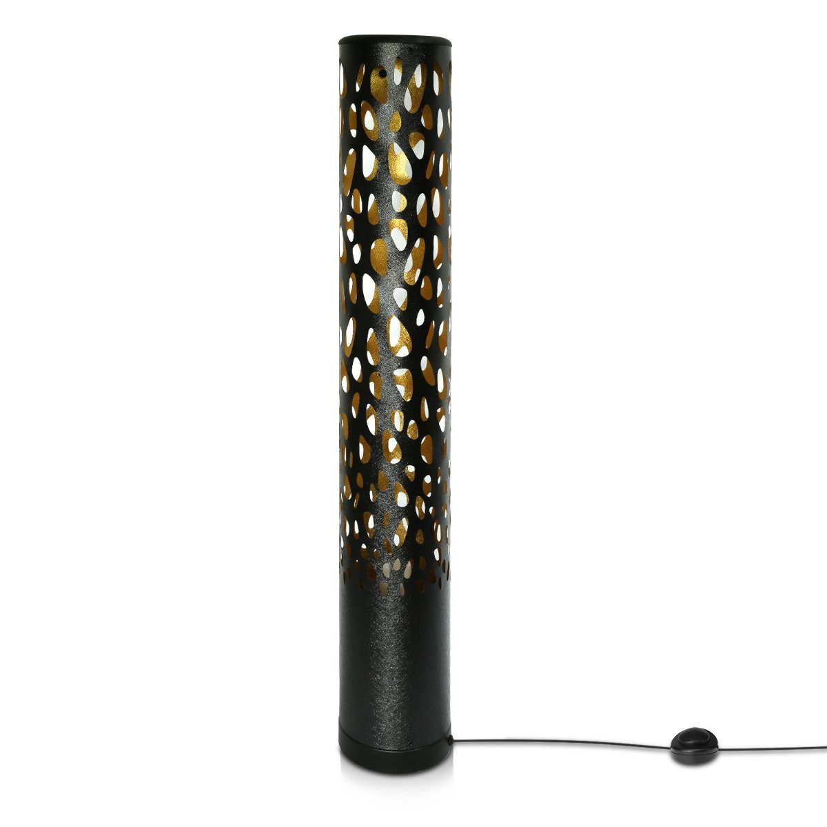 Navaris LED Stehlampe LED-Stehleuchte röhrenförmig 80x13x13cm mit Flammeneffekt 