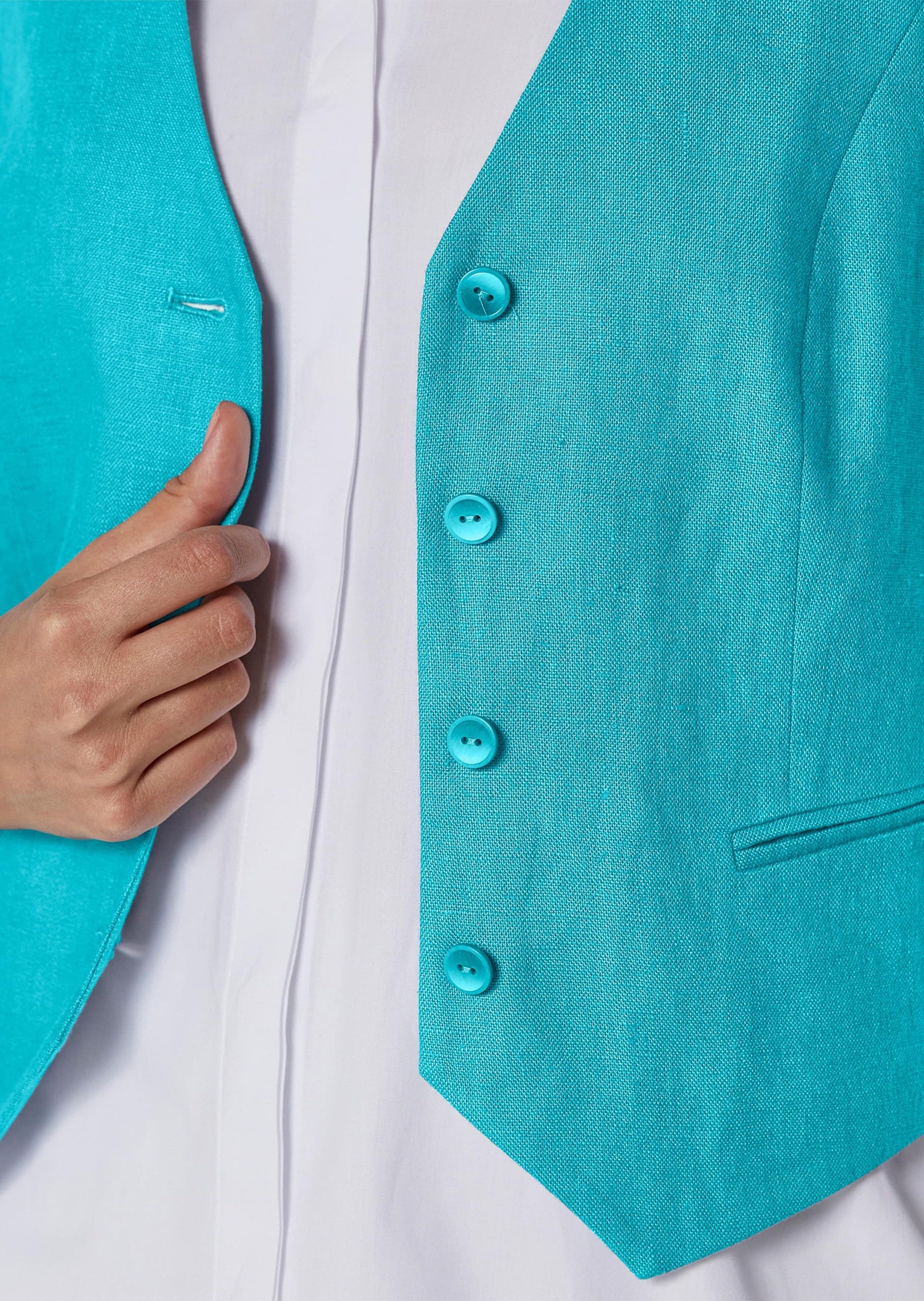 MADELEINE Kurzweste Kurze Leinenweste