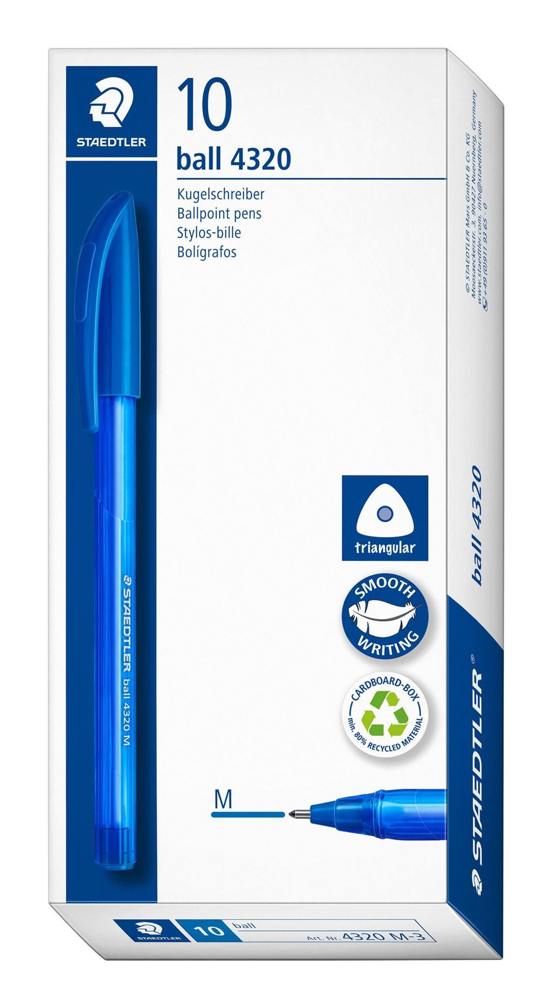 STAEDTLER Kugelschreiber Staedtler Kugelschreiber ball 4320 M blau