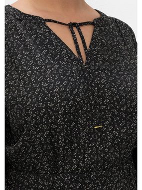 Sheego Druckkleid Große Größen mit Blumendruck und Taillen-Gummizug