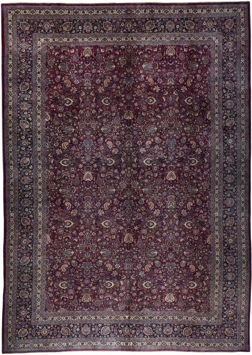 Orientteppich Mashhad Antik 393x549 Handgeknüpfter Orientteppich / Perserteppich, Nain Trading, rechteckig, Höhe: 12 mm