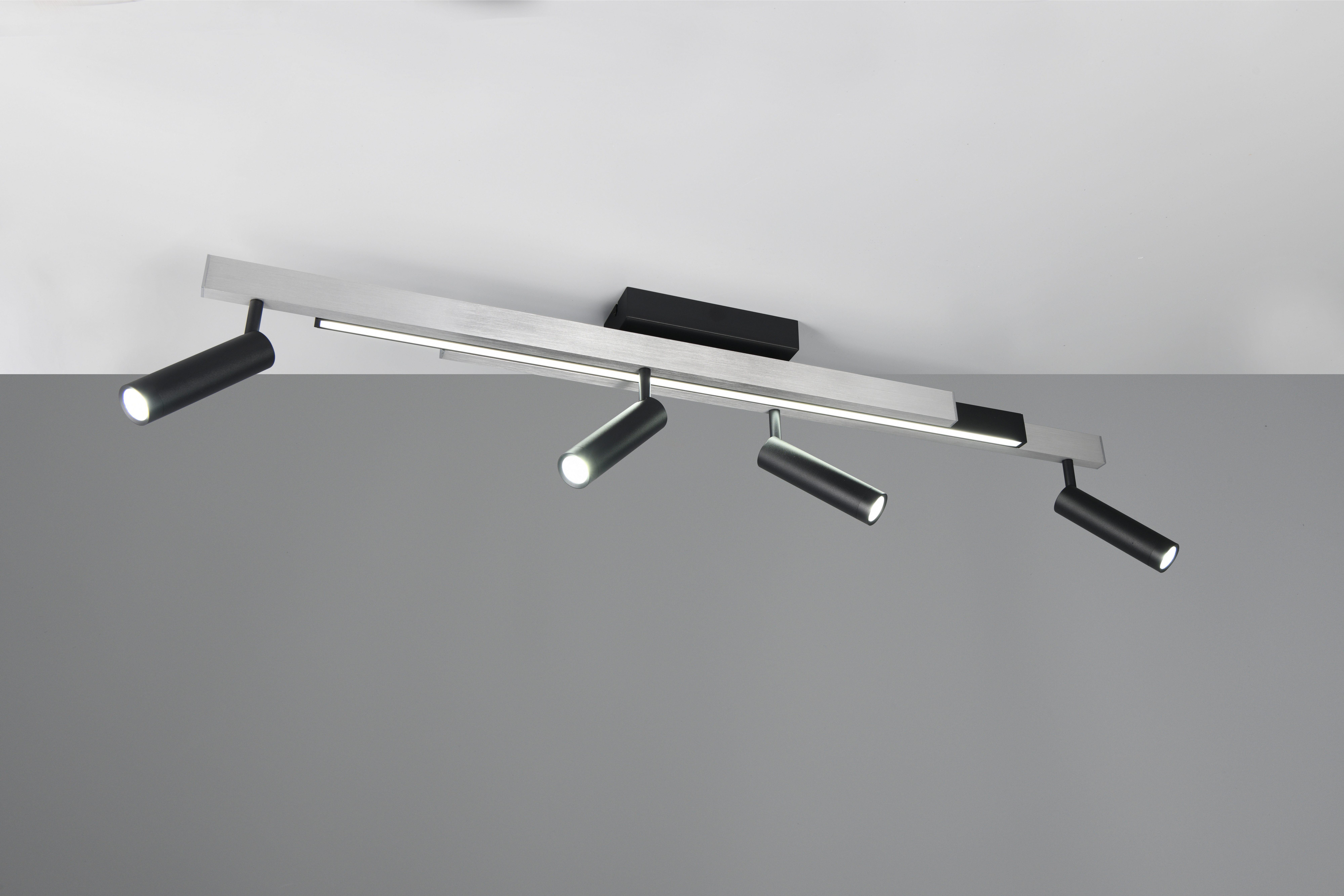 TRIO Leuchten LED Deckenleuchte ZENO ausziehbare LED Deckenlampe mit 4 verstellbaren Spots dimmbar CCT, getrennt schaltbar, LED fest integriert, warmweiß - kalt – Bild 5 von 5