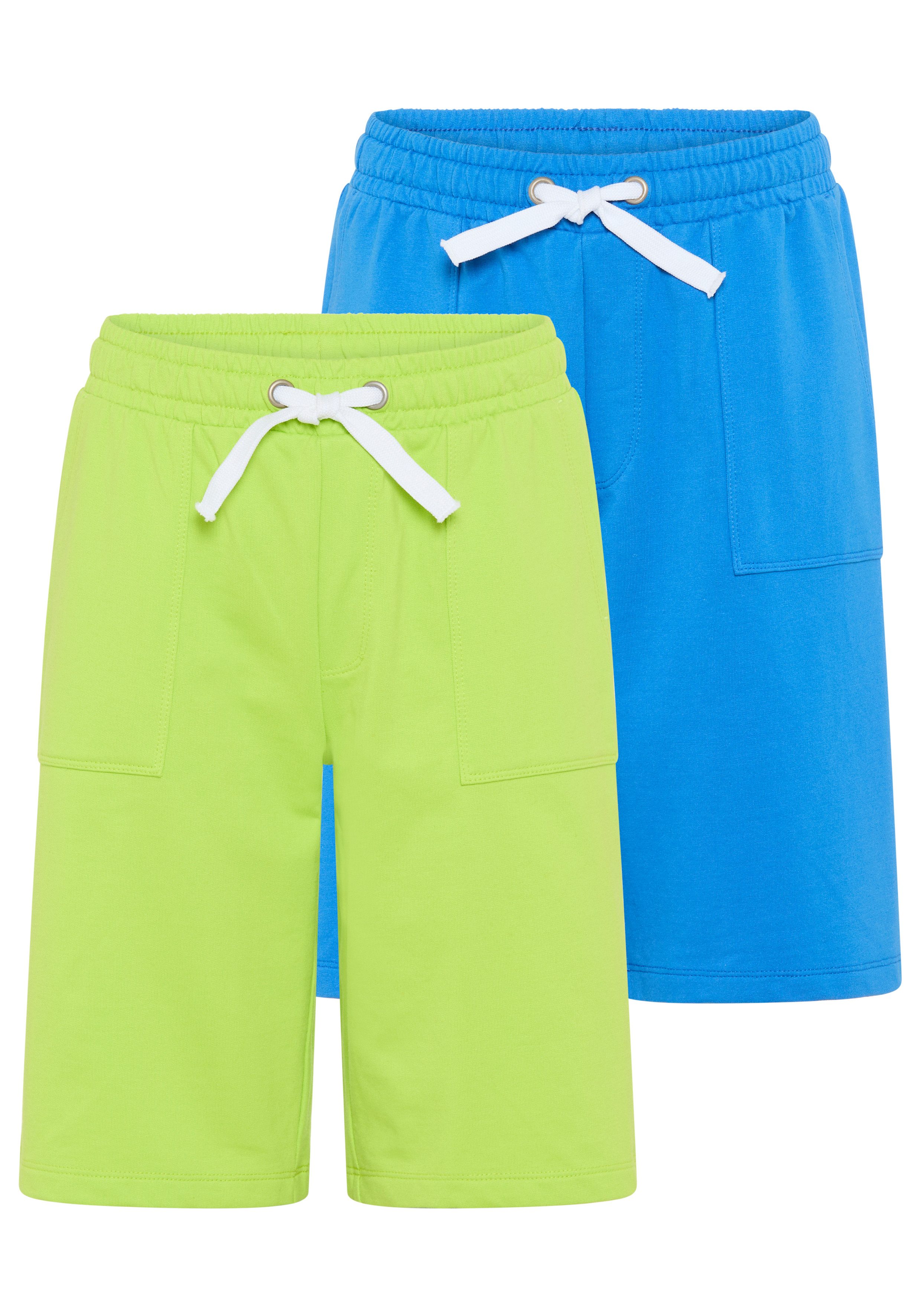 KIDSWORLD Sweatshorts 2er Pack Sweatbermudas (Packung, 2-tlg., 2) für Jungen, gerade Beinform, sportlicher Stil