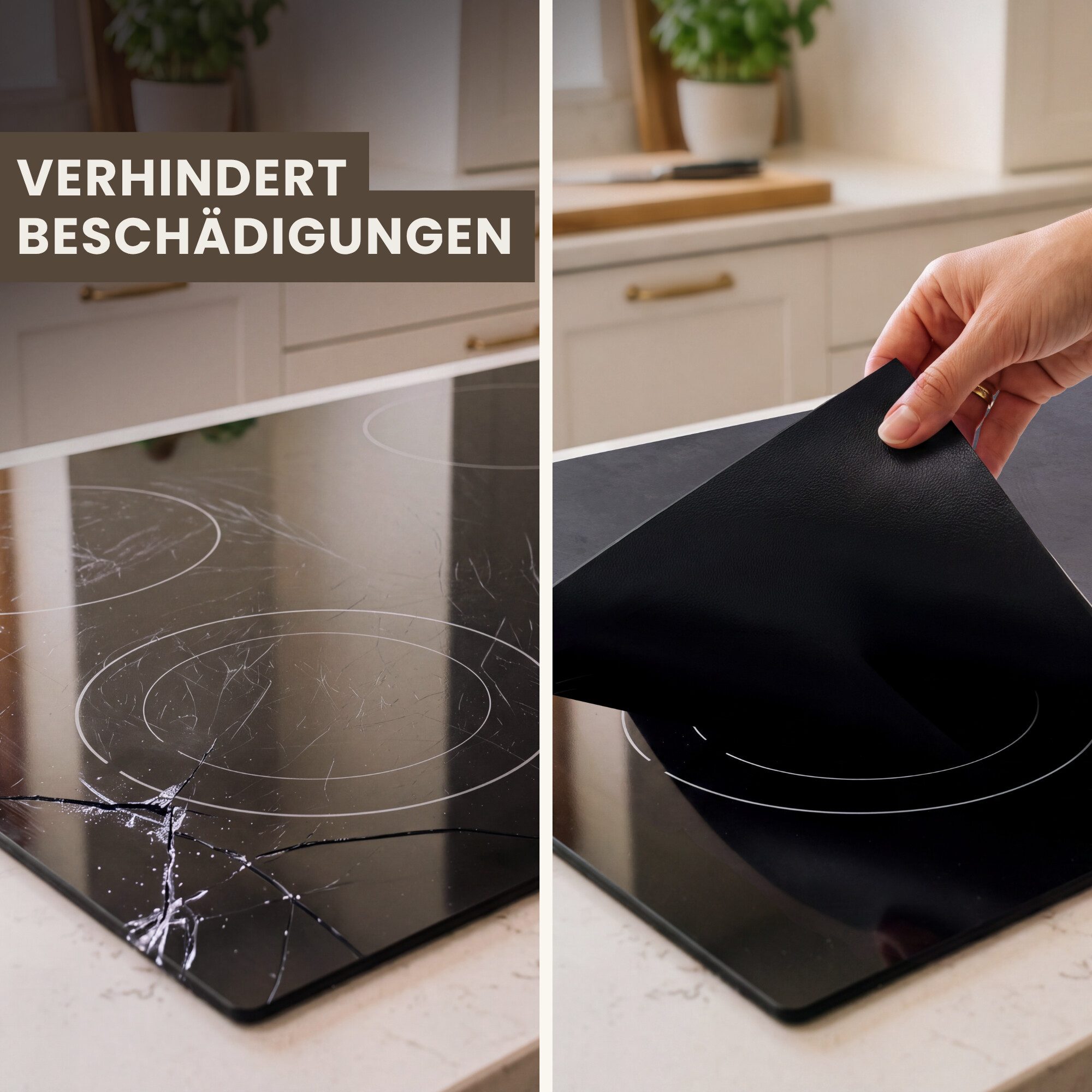 MuchoWow Herd-Abdeckplatte Kräuter - Lebensmittel - Gewürze - Schwarz - Paprika - Zimt, Vinyl, (1 tlg), Cerankochfeld Abdeckung, Herd Abdeckplatten Vinyl, 58.3x – Bild 3 von 5