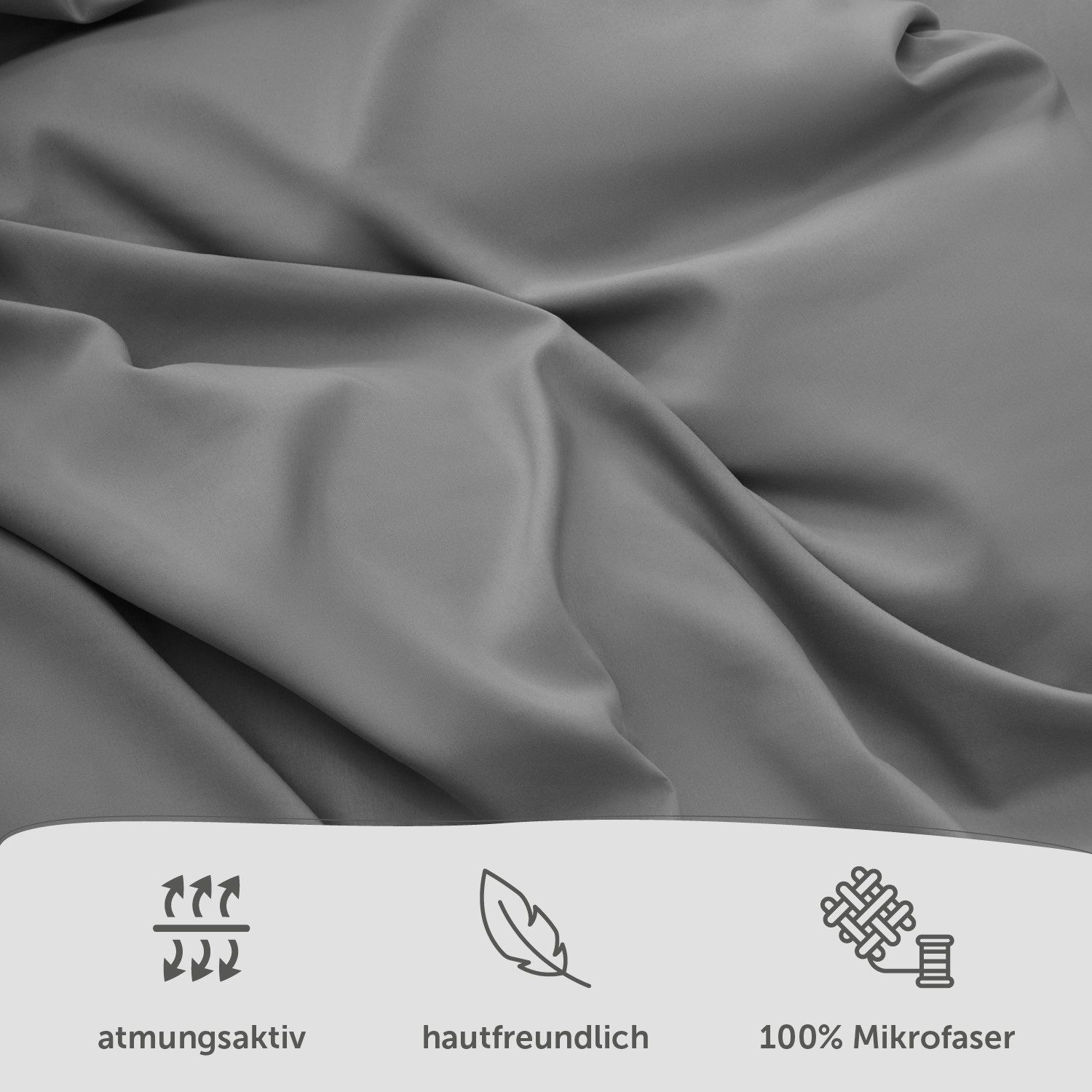 Blumtal Bettwäsche Oeko-TEX zertifizierte Mikrofaser Bettwäsche pflegeleicht & faltenfrei, Mikrofaser, Bettbezüge aus Atmungsaktivem Mikrofaser – Bild 2 von 5