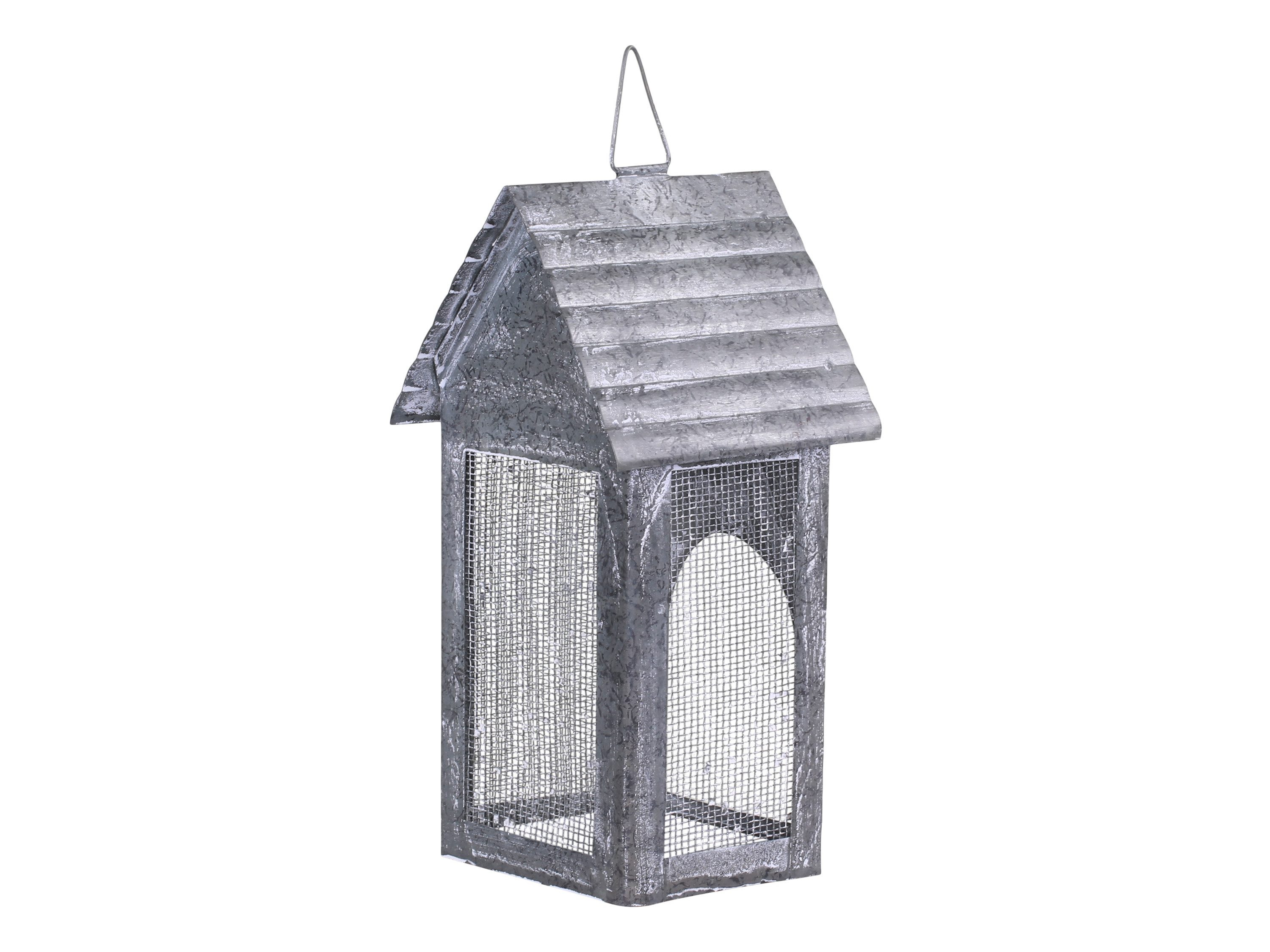 Chic Antique Kerzenlaterne Laterne Kerzenhaus Lichthaus Zink Windlicht Vintage Deko Antik Grau, Passt ideal zu Landhausstil, Shabby Chic und rustikaler Deko