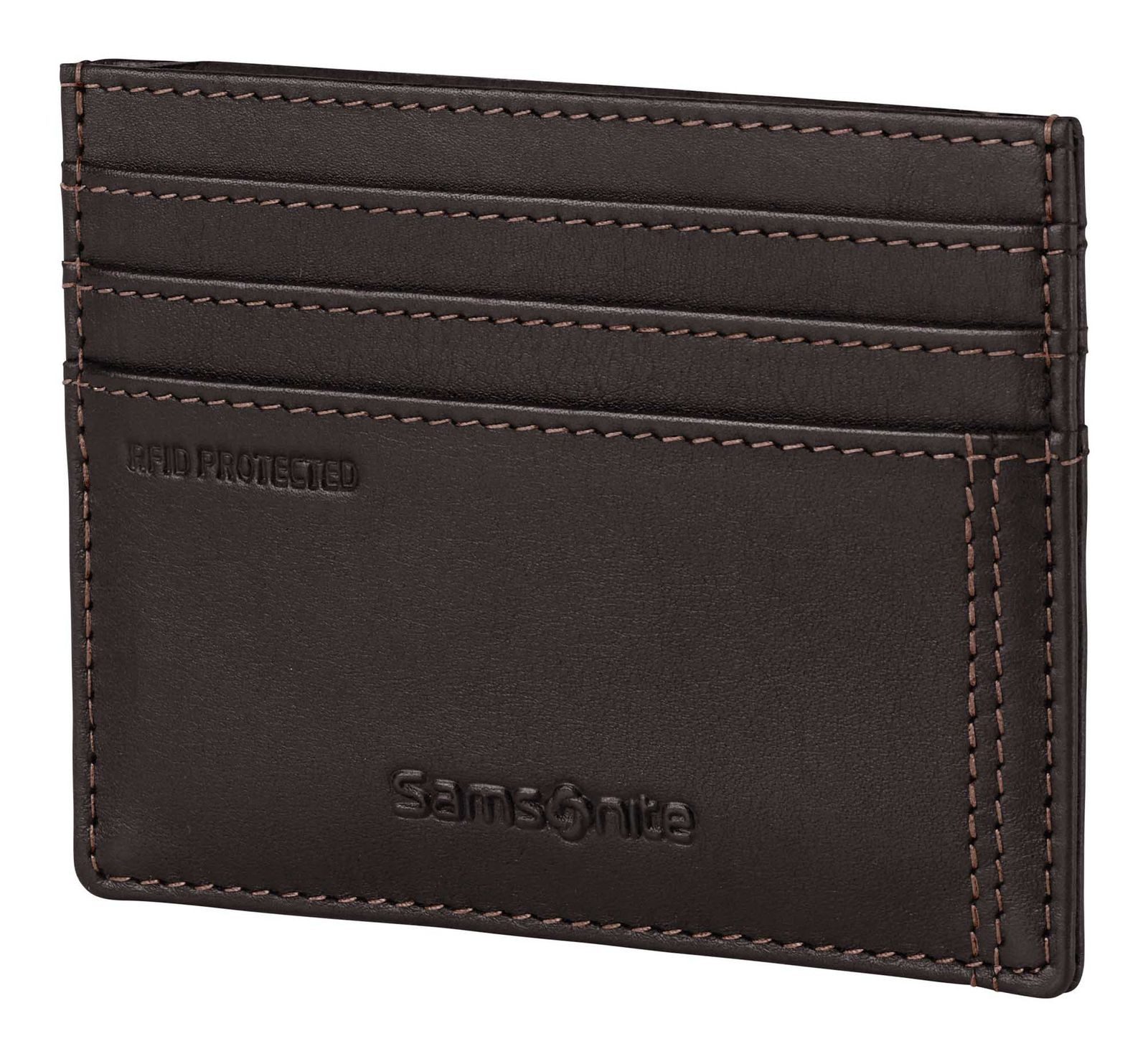 Samsonite Kartenetui 732 - 6CC H S Card Holder, aus echtem Rindsleder mit RFID-Blocker Schutz