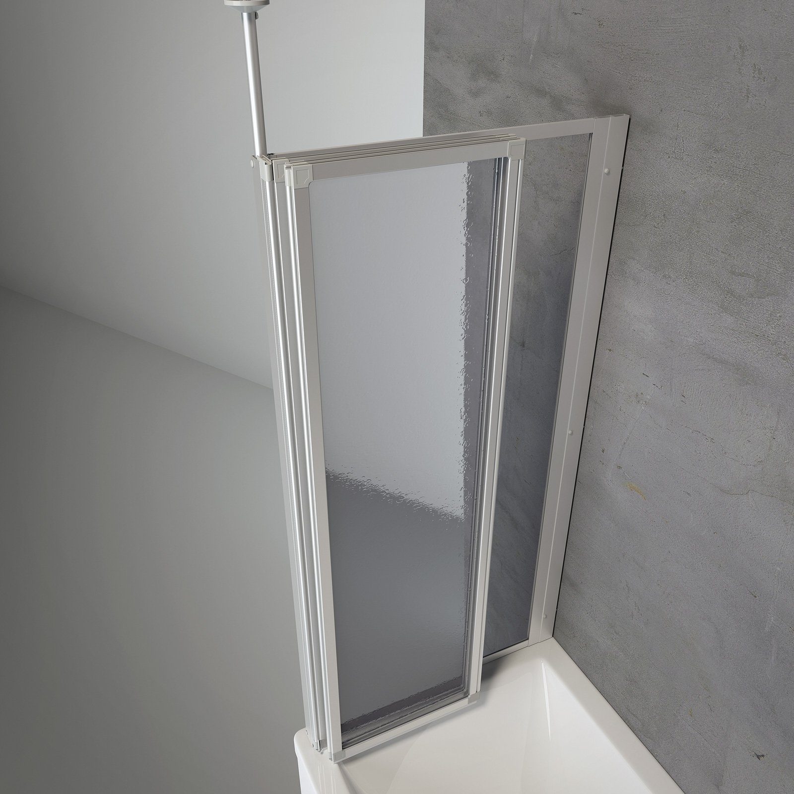 Schulte Badewannenfaltwand Well, Kunstglas, 129x140 cm, günstig online kaufen