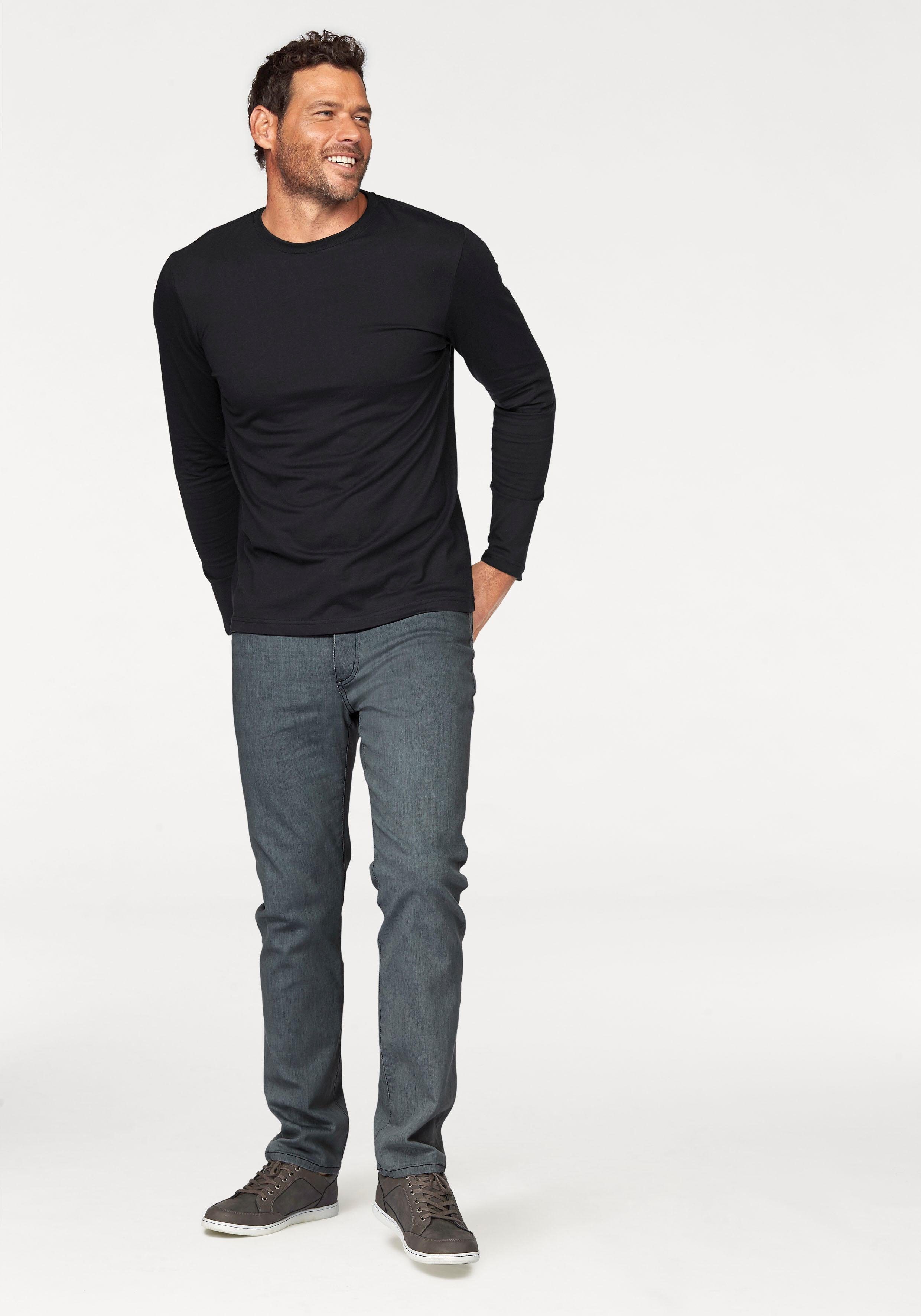 Man's World Langarmshirt neue Farbe ! (3er-Pack) Langarm, unifarben, aus Baumwolle, im 3er-Pack – Bild 5 von 5