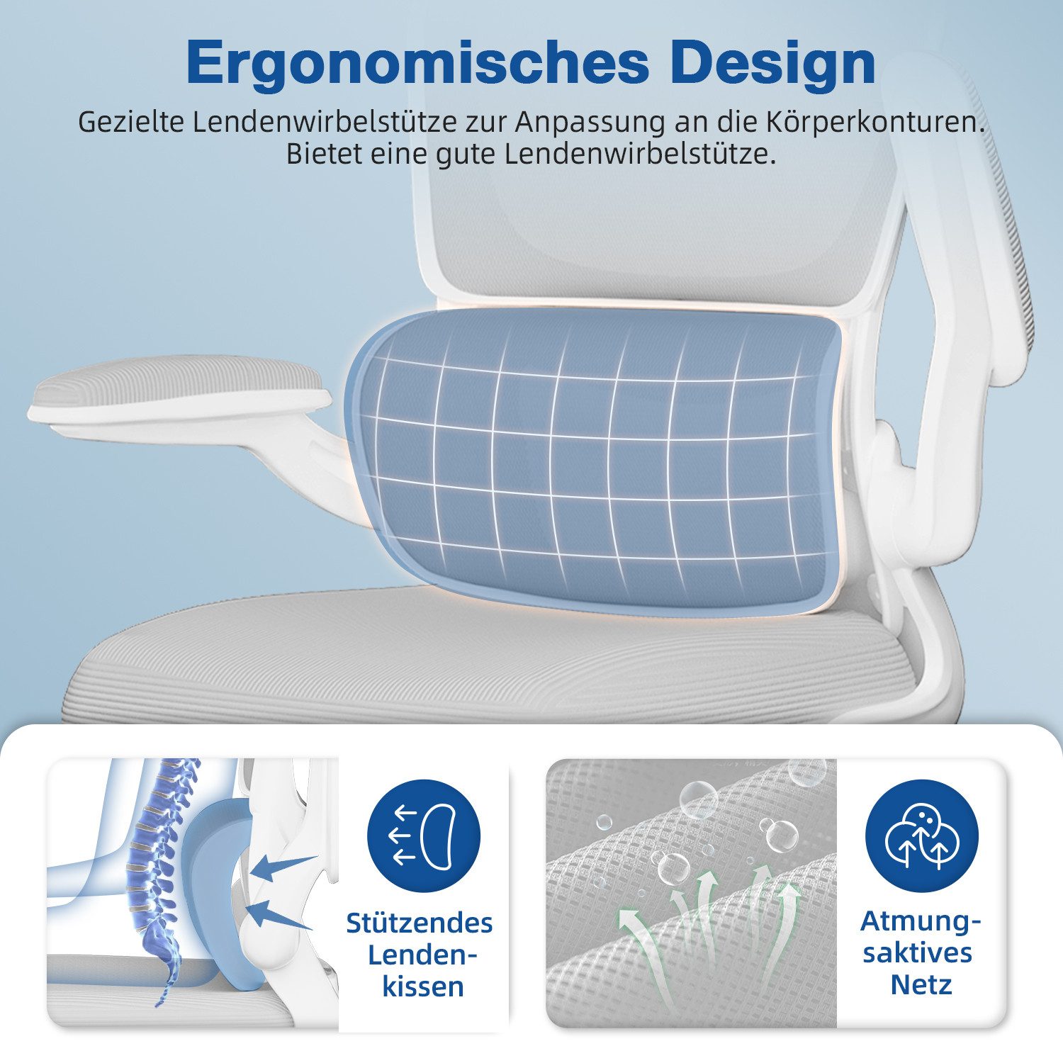 Homimaster Bürostuhl Bürostuhl, Schreibtischstuhl Ergonomisch mit günstig online kaufen