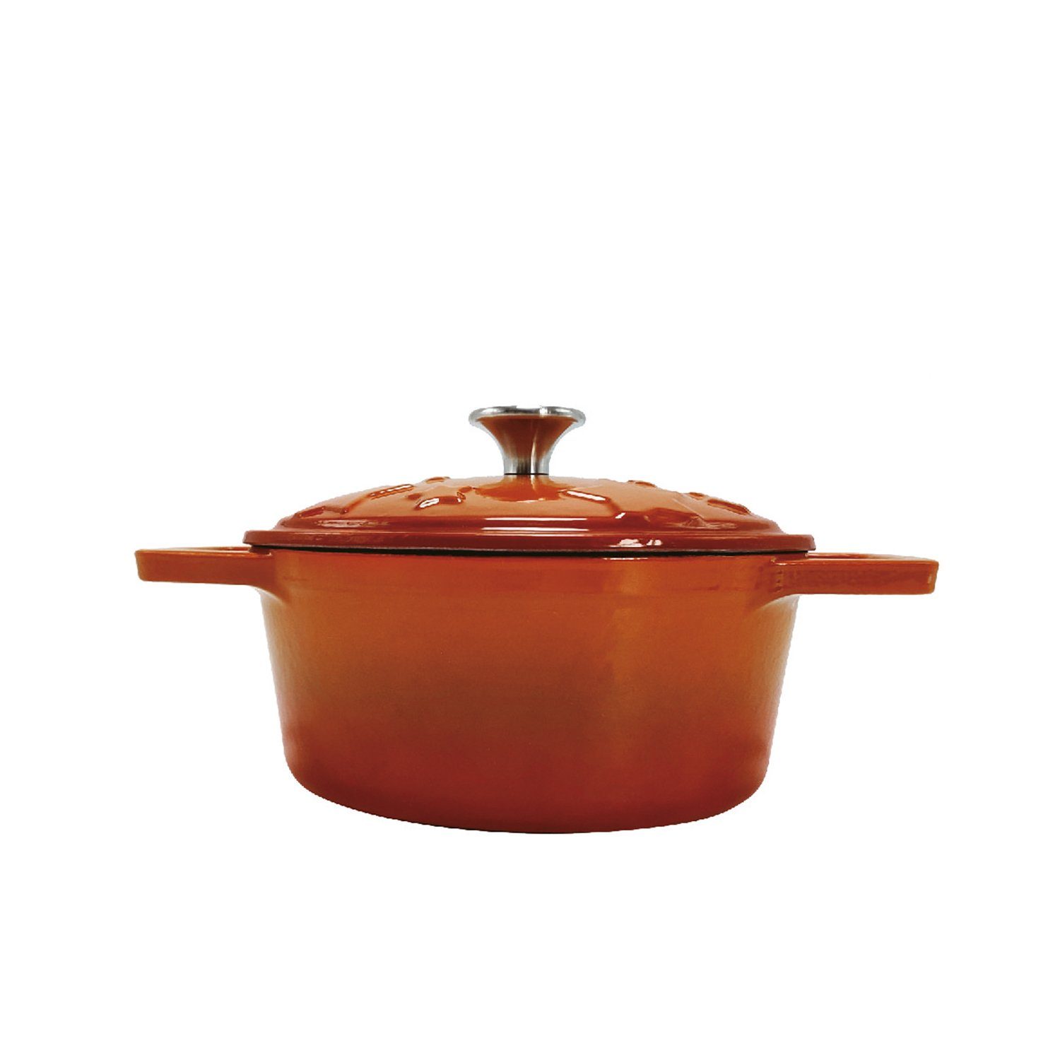 Grillfürst Bratentopf Grillfürst Dutch Oven Sternentöpfchen / Gusseisen Bräter - emailliert - S - orange
