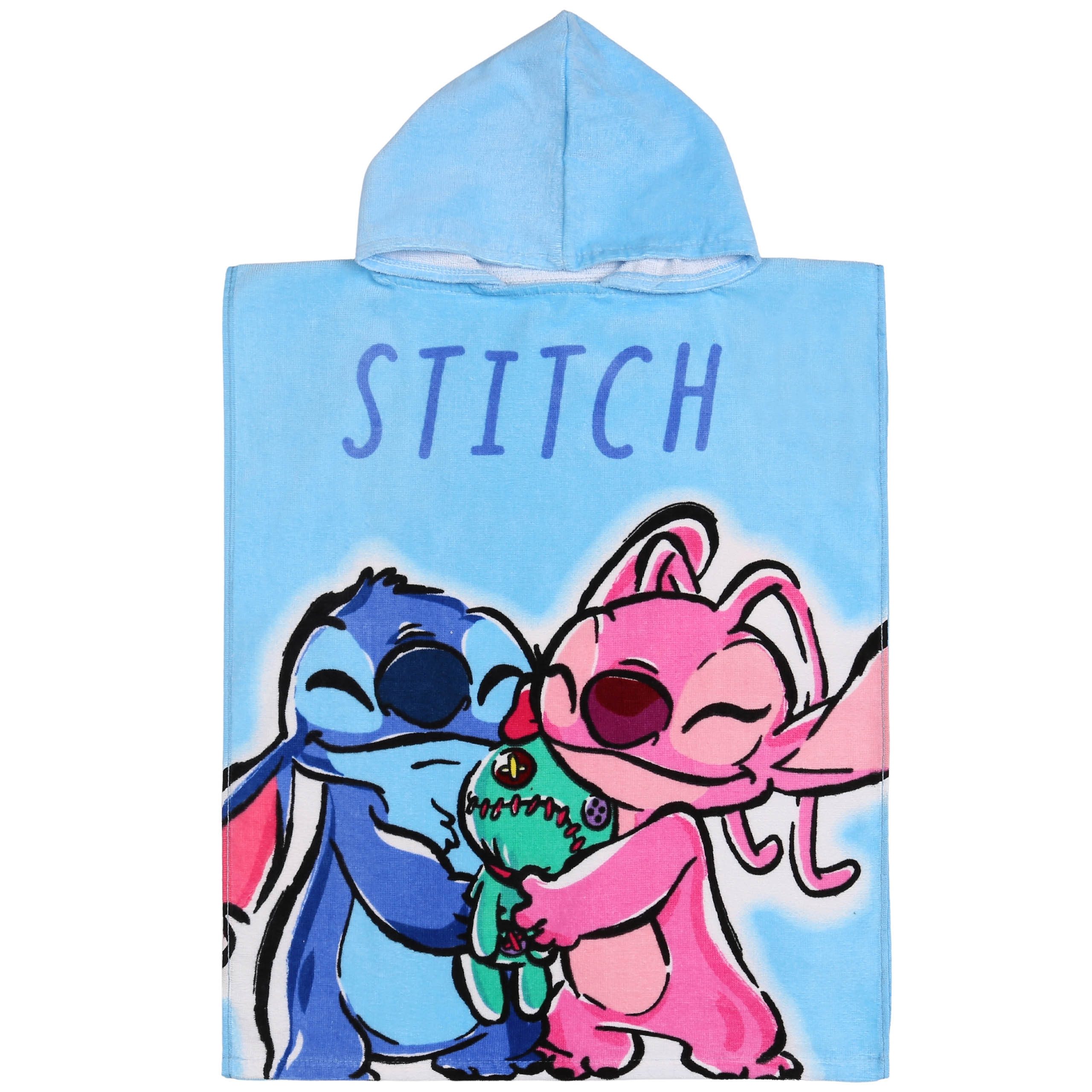 Disney Badeponcho DISNEY Stitch Badeponcho für Kinder, schnell trocknend, Baumwolle