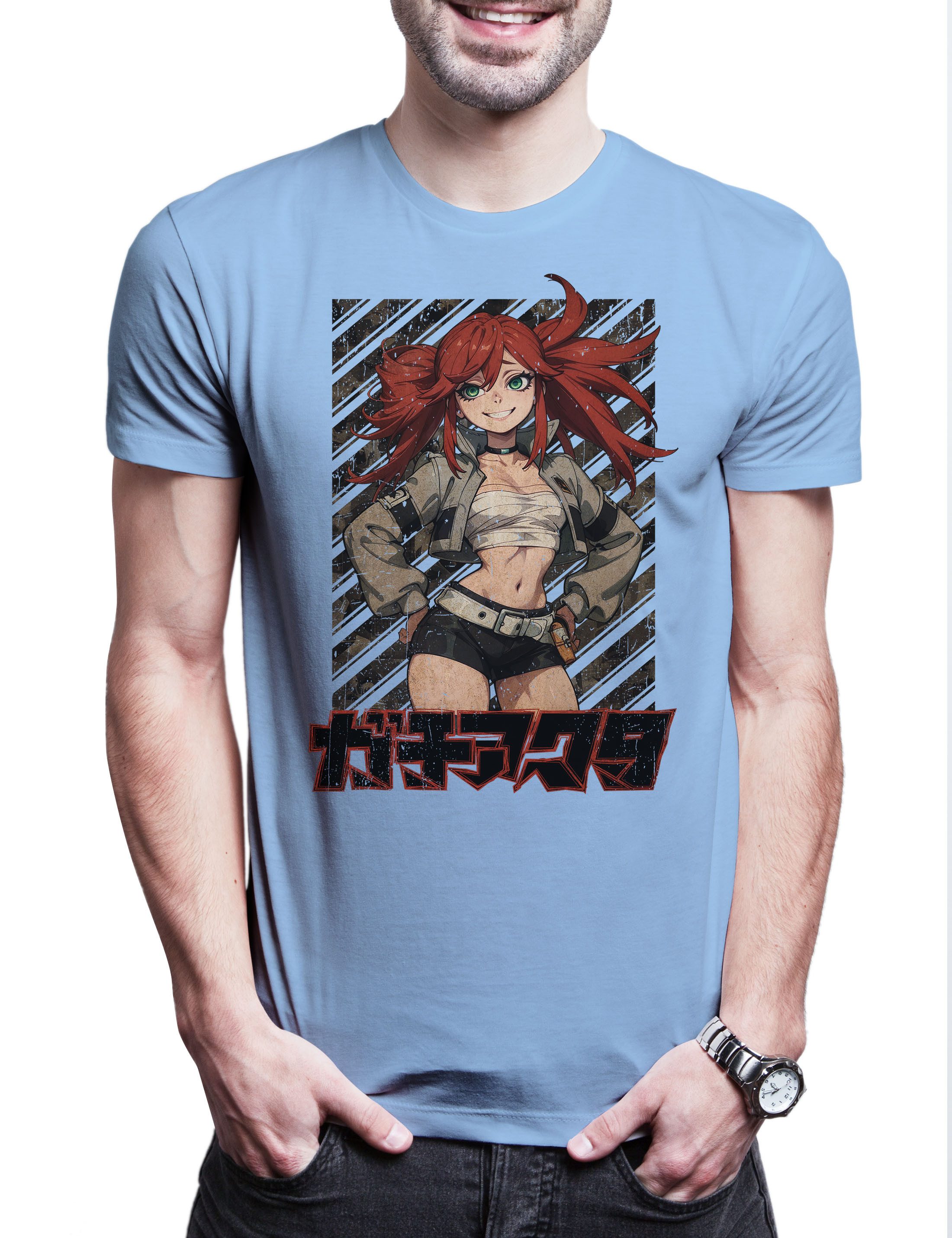 Print-Shirt Riyo Reaper Herren T-Shirt Zanka Manga Gachiakuta Movie Enjin Rudo
