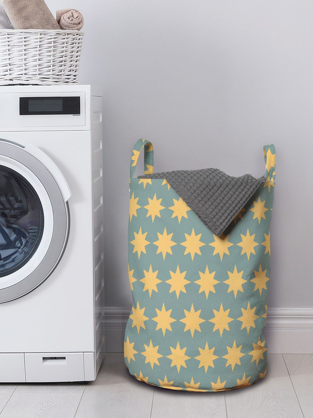 Wäschesäckchen Sternenklare Griffen für Nacht Waschsalons, Kordelzugverschluss Abakuhaus mit Modern Wäschekorb