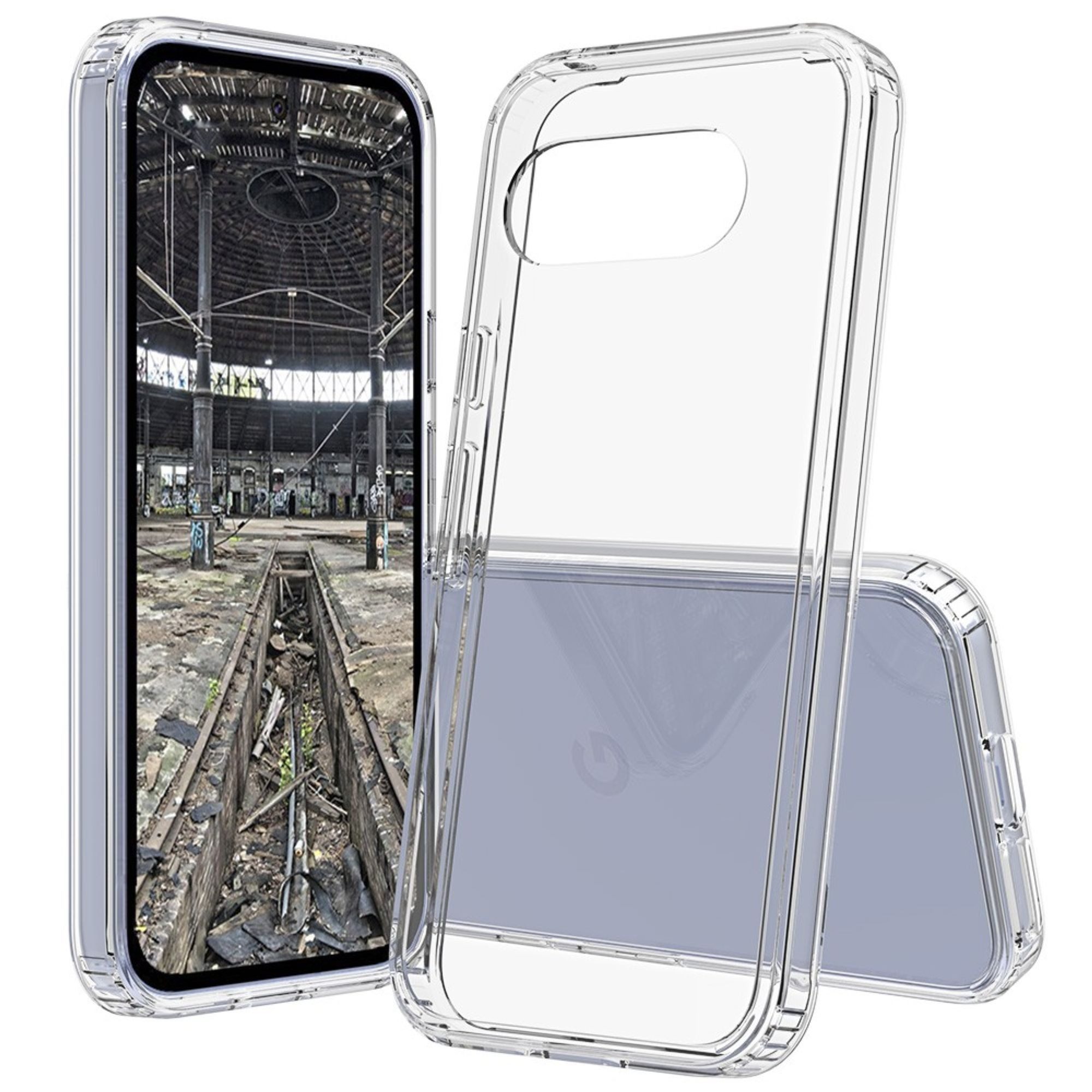 JT Berlin Handyhülle BackCase Pankow Clear für das Google Pixel 10a, 2m Fallschutz, TPU Rahmen & kratzfester Acrylglas, Dünn & Stoßfest