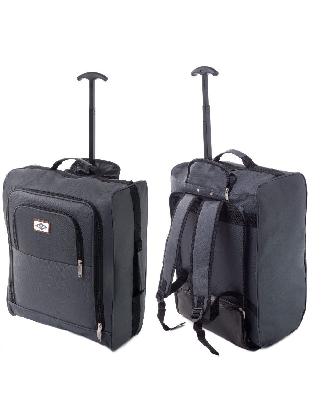 Granori Handgepäckkoffer 55x40x20 cm, Leichter 2-in-1 Reisekoffer mit Rollen (Trolley) 40 L, IATA konform, auch als Rucksack nutzbar