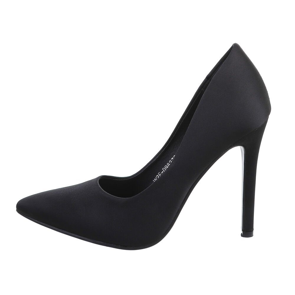 Ital-Design Damen Abendschuhe Elegant High-Heel-Pumps Pfennig-/Stilettoabsatz High Heel Pumps in Schwarz