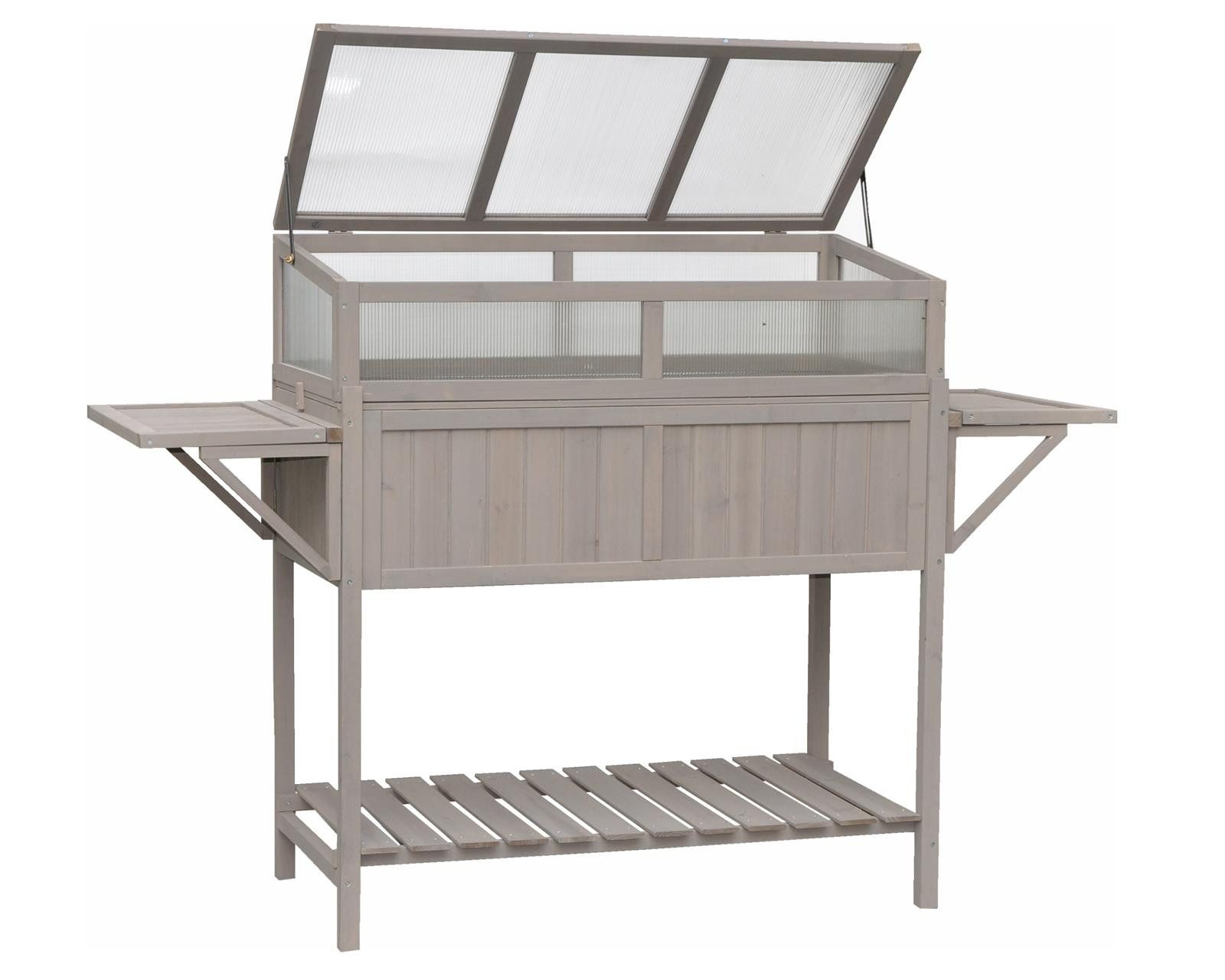 dazikemo Blumenkasten Hochbeet Teresa XL grau