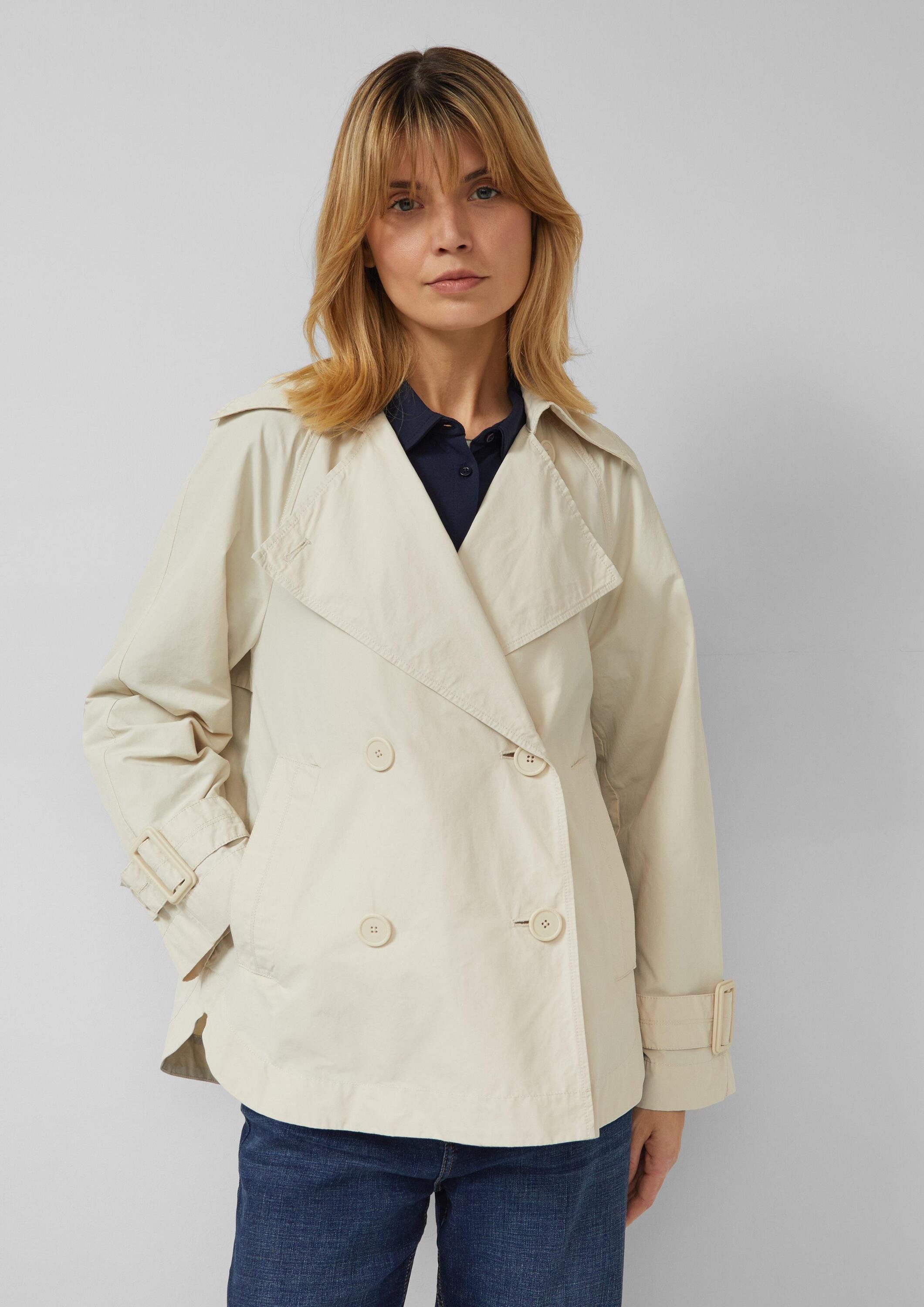 s.Oliver Funktionsjacke Outdoor-Jacke Cabanjacke im Relaxed Fit mit abgerun günstig online kaufen