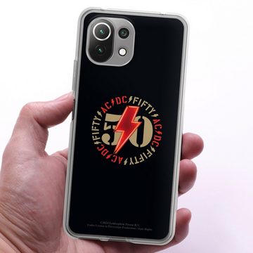 DeinDesign Handyhülle ACDC 50 Jahre POWER UP POWER UP EMBLEM ACDC, Xiaomi Mi 11 Lite 5G Silikon Hülle Bumper Case Handy Schutzhülle