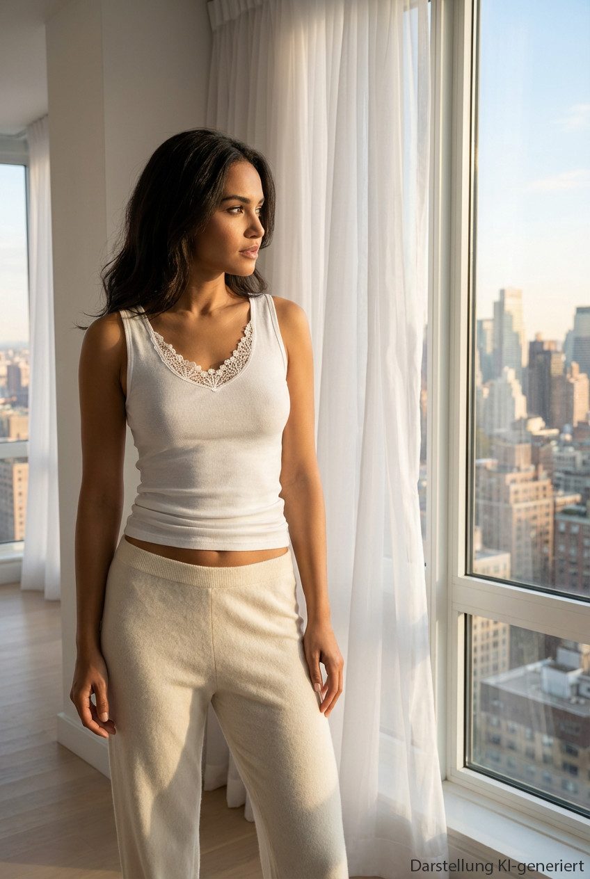 Pompadour Unterhemd ORGANIC (3-St) mit drei unterschiedlichen Ätzmotiven im 3er Pack