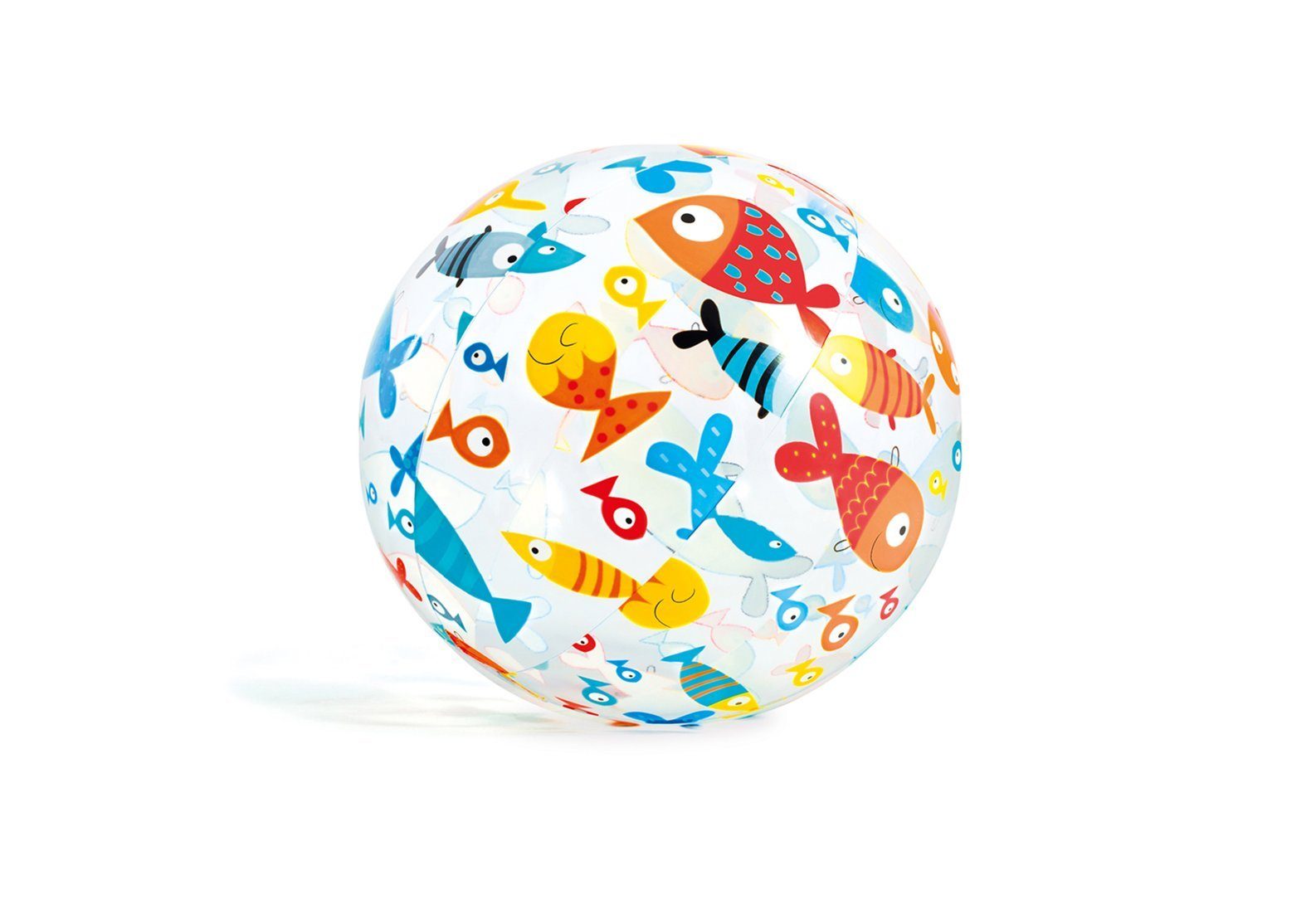 Intex Wasserball bunter Strandball Wasserspielzeug Badespaß Ball aufblasbar Spielball (1-St), 1 Stück