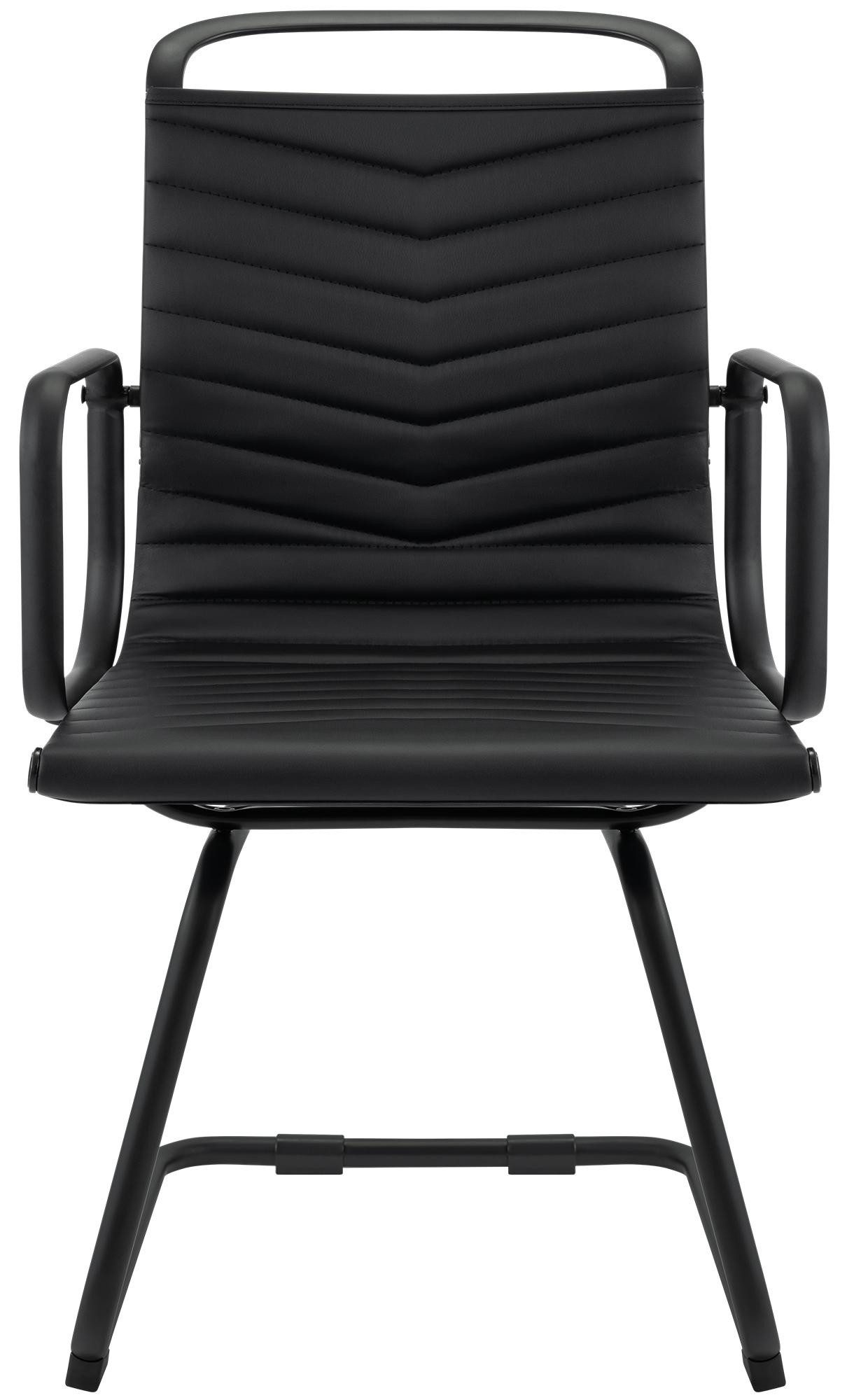 TPFLiving Stuhl Tomara (Pflegeleichte Oberflächen & robuste Materialien), Maße (TxBxH): 60 x 54 x 95cm - Farbe: schwarz